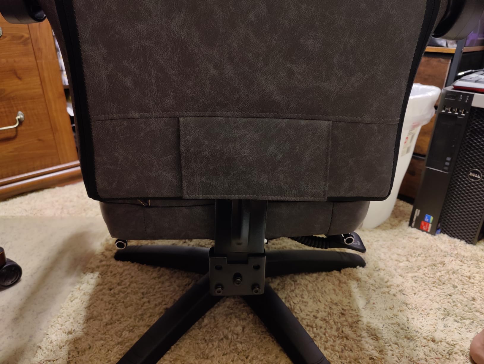 Dowinx Gaming Chair Breathable PU Leather Gamer Chair with Footrest Massage Lumbar Support, Big and Tall Ergonomic Reclining Computer Chair with Pocket Spring Cushion for Adults Teens (Brown) customer photo 1