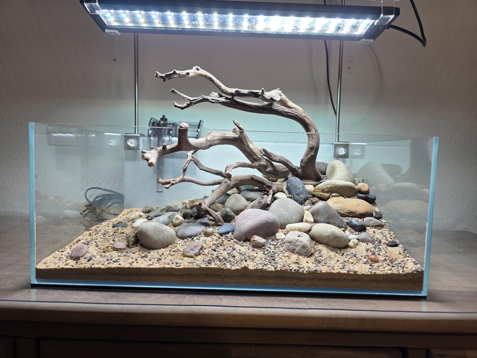 Fzone 6.4 Gal Shallow Rimless Low Iron Fish Tank Nova Clear Ultra-White 45° Mitered Edges Translucent Glass Anata Series Aquarium w/Black Foam Leveling Mat customer photo 1