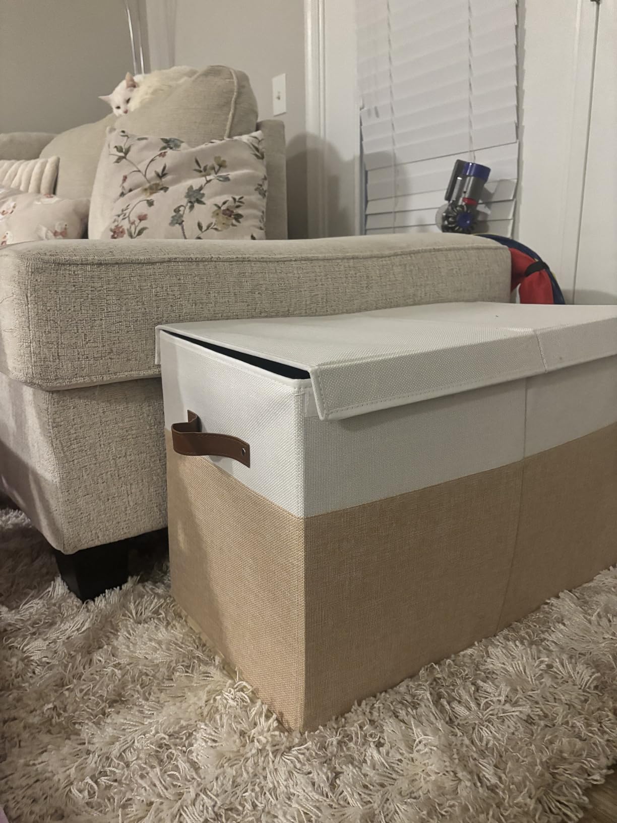 Large Toy Storage Box with Lid, Toy Chest Bin Boxes Basket with Dividers customer photo 1