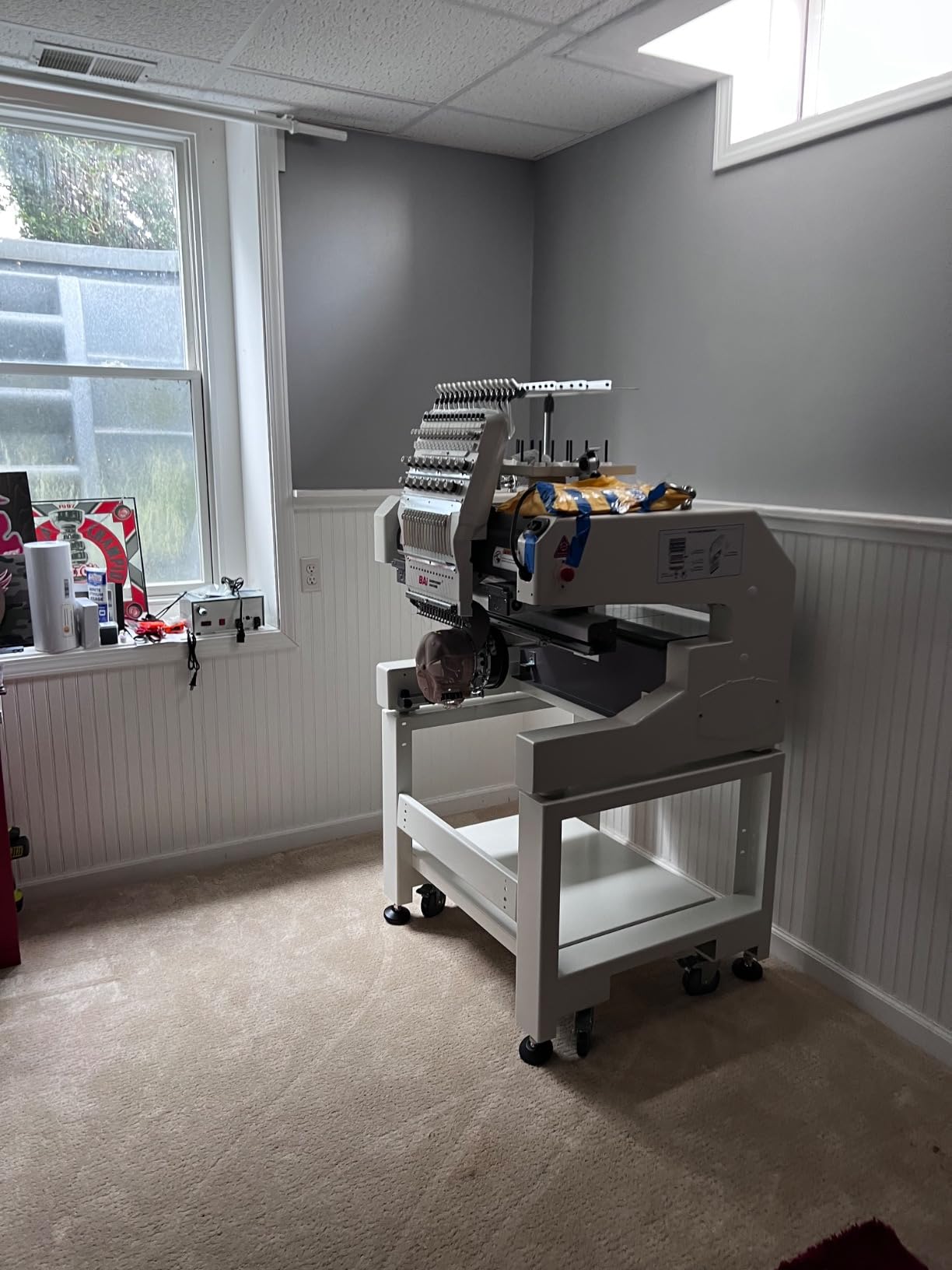 BAI The Vision 15-Needle Commercial Embroidery Machine, 20x16inch Areas, True 1200SPM Stable Production via Institch to Wi-Fi, Calculating Costs and Design Software High-Precision for Business customer photo 1