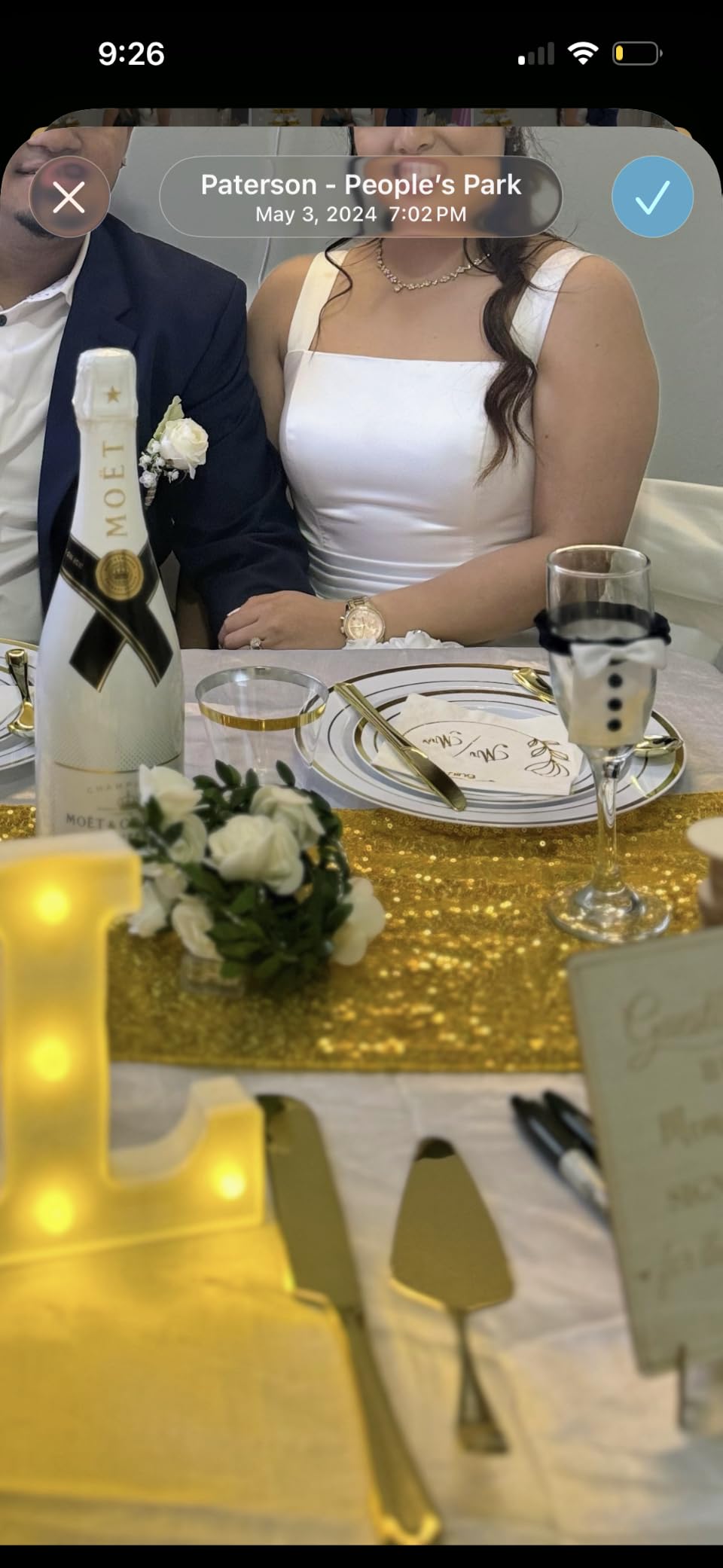 Goodluck 600 Pieces Gold Disposable Plastic Plates for 100 Guests customer photo 2
