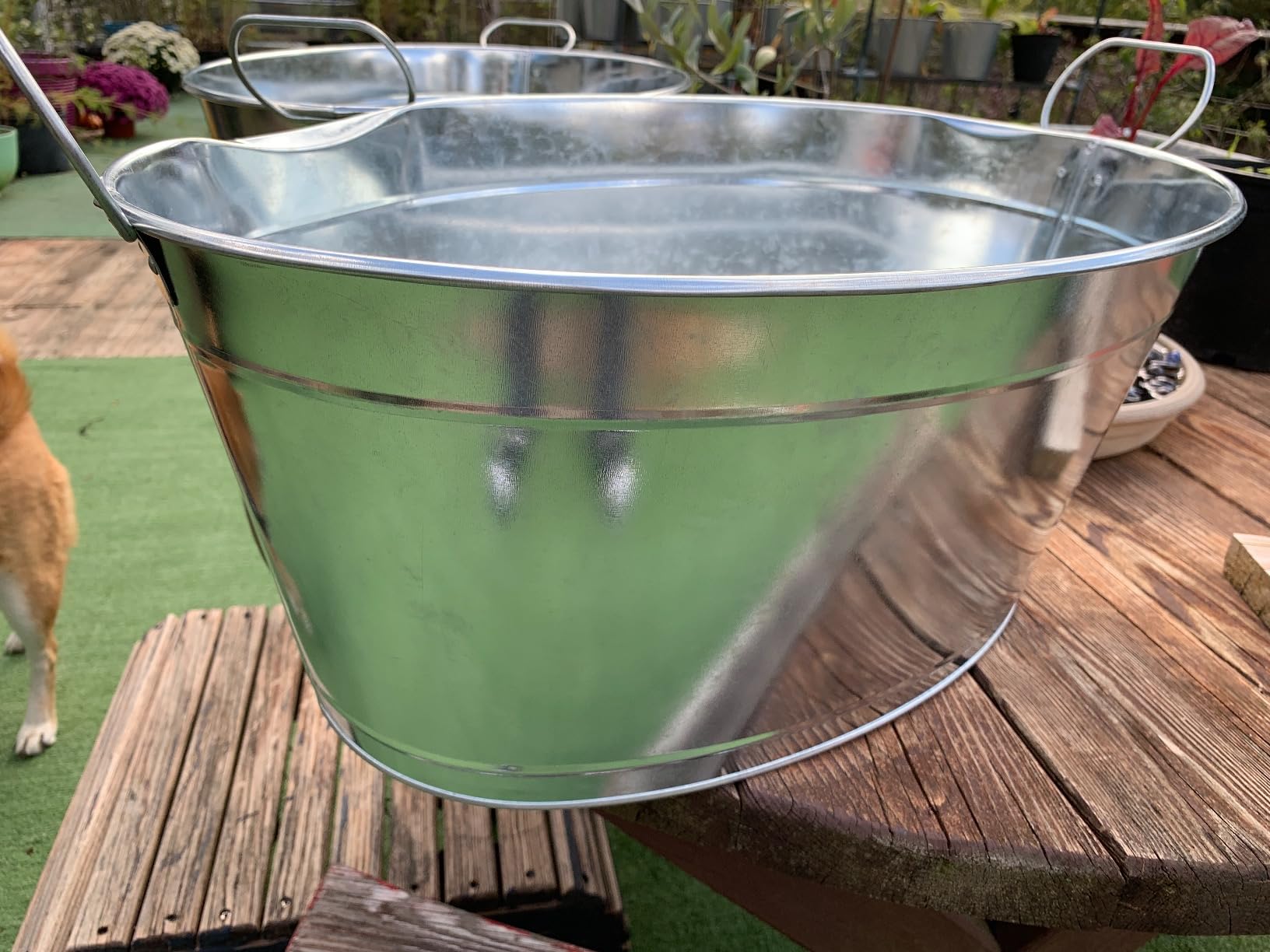 BARsics Large 6-Gallon Galvanized Tin Beverage Tub, 20x14x10 inches (Pack of 2) customer photo 1