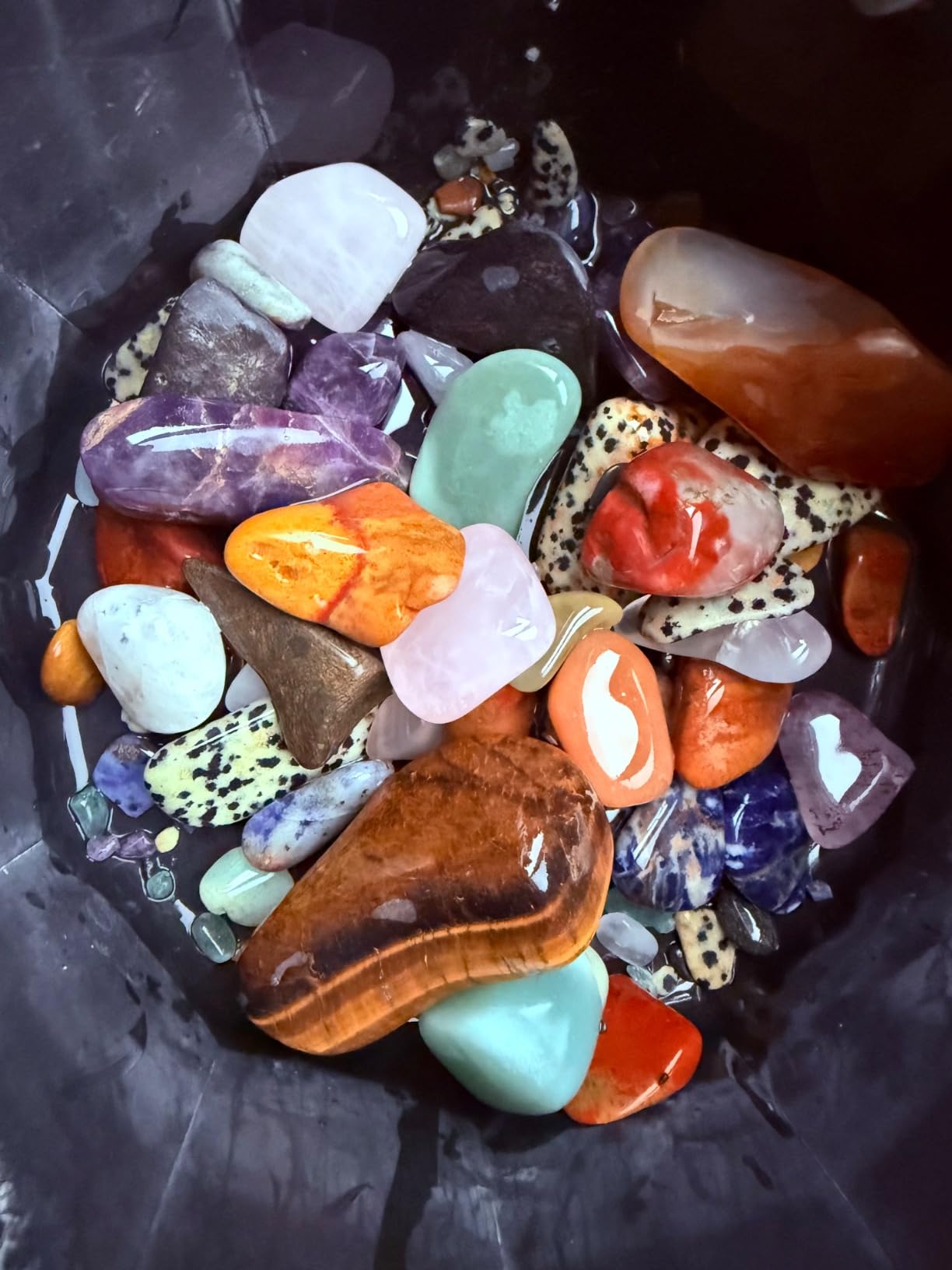 National Geographic Ultra Quiet Rock Tumbler Kit for Kids and Adults | Ultra-Quiet Design, 2 Lb. Barrel, Rough Gemstones, 4-Stage Grit, GemFoam Polish, Rock Polisher, Geology Hobby customer photo 1