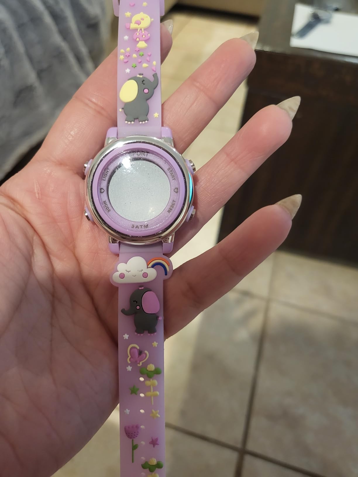 Vicloon Kids Watch, Toddler Digital Watch, Digital Watch LED Electrical Watches 7 Color Lights Watch Sport Outdoor with Alarm Stopwatch Unicorn Toys Gift for 6-12 Year Girls Children Wristwatch customer photo 1