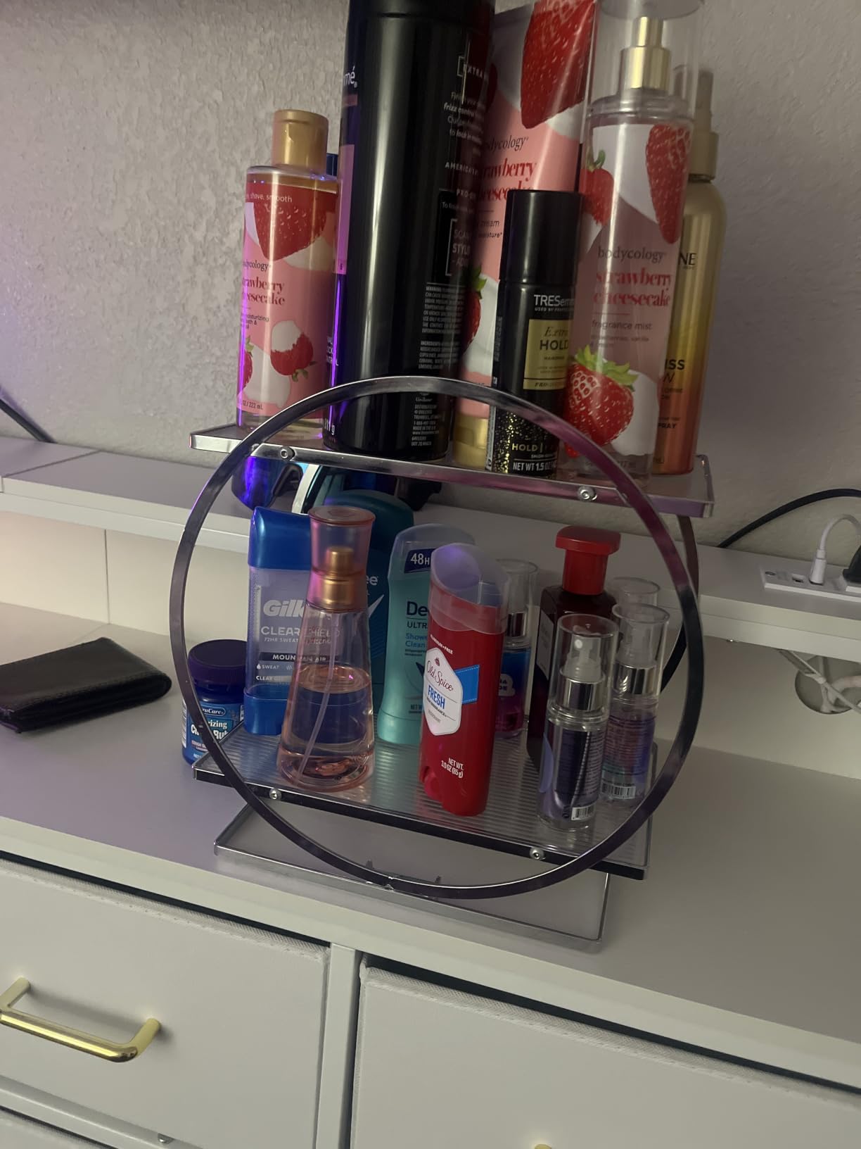 Makeup Organizer Vanity, Black Gold Perfume Organizer for Dresser customer photo 2