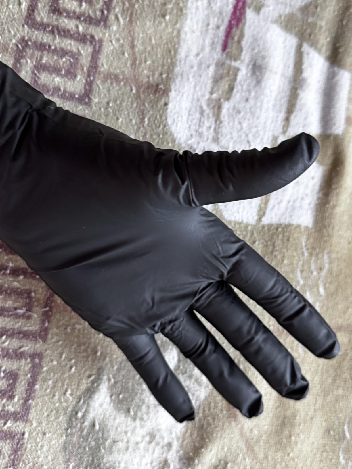 Inspire Black Nitrile Gloves HEAVY DUTY 6 Mil Nitrile Chemical Resistant Medical Cooking Cleaning Disposable Black Gloves customer photo 1