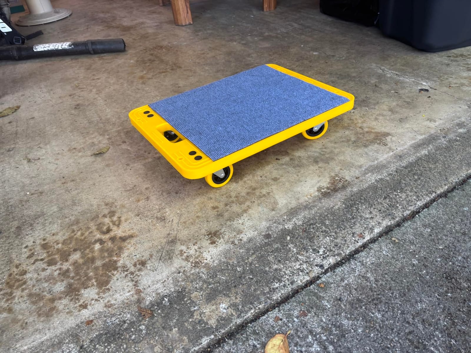 MaxWorks 50840 High Visibility Yellow 300-lb Capacity Movers Dolly with 4 Swivel Casters, 19-1/2