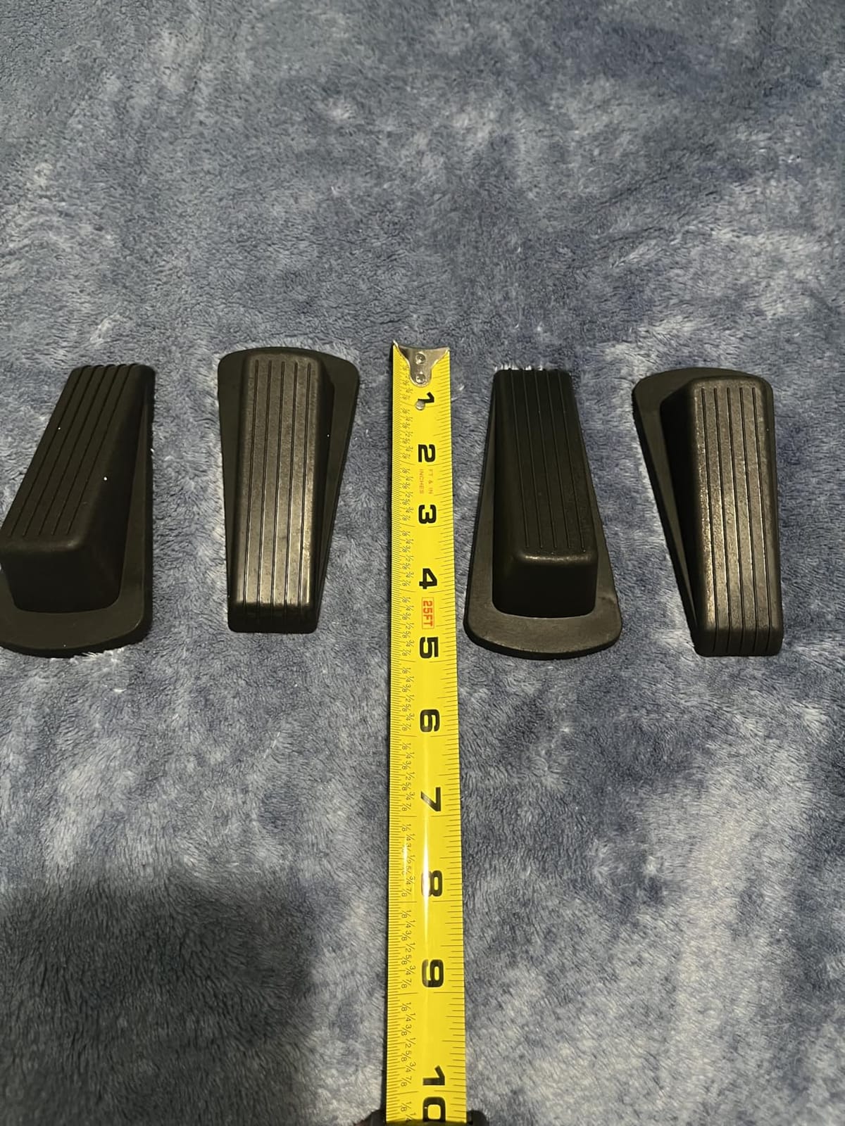 4 Pack Door Stoppers, Rubber for Bottom of Door, Rubber Door Stopper Wedge, Sturdy Stackable Door Stops for Floor customer photo 1