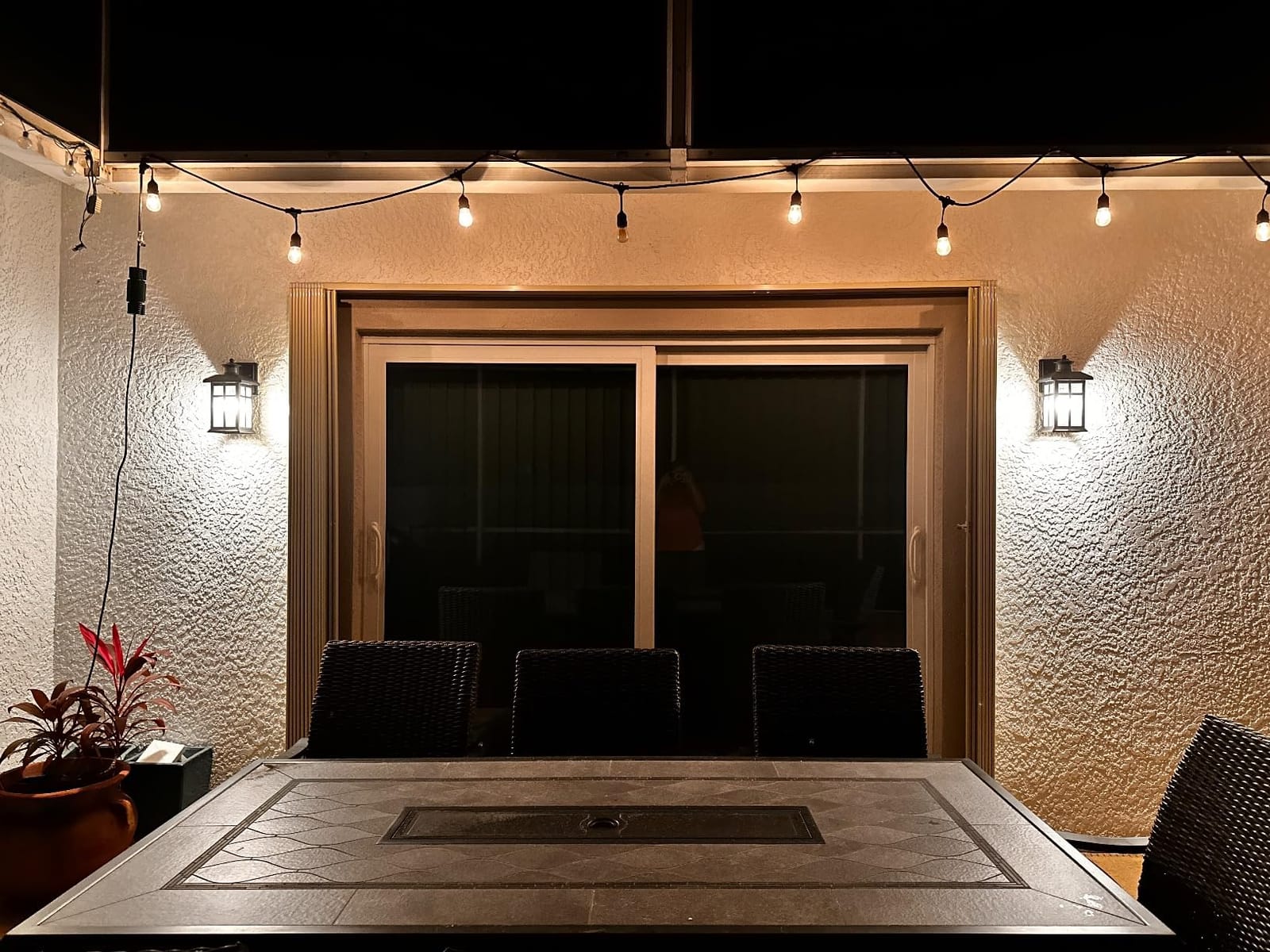 Motion Sensor Outdoor Wall Lights 2 Packs Dusk to Dawn Outdoor Lighting | Hardwired Exterior Light Sconces with E26 Sockets & Tempered Glass, Wall Mounted Black Waterproof Outdoor Lights for House customer photo 1