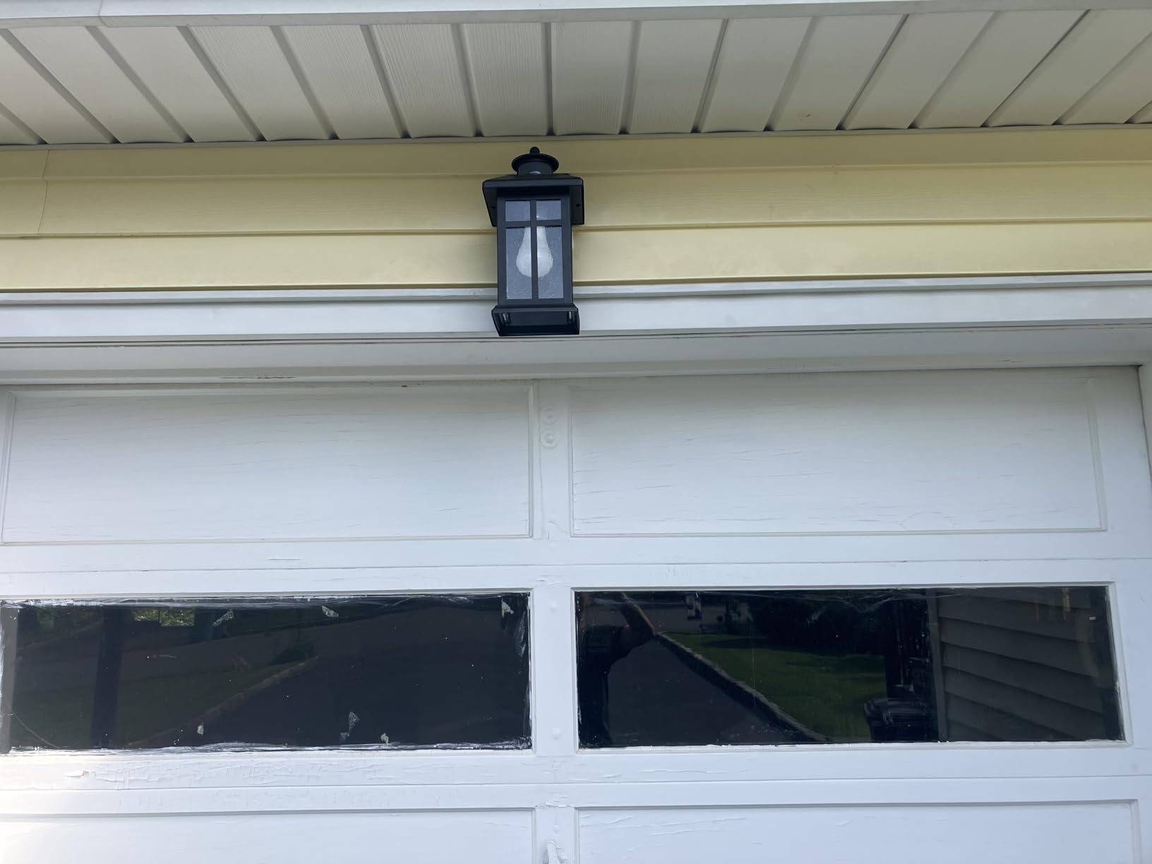 Motion Sensor Outdoor Wall Lights 2 Packs Dusk to Dawn Outdoor Lighting | Hardwired Exterior Light Sconces with E26 Sockets & Tempered Glass, Wall Mounted Black Waterproof Outdoor Lights for House customer photo 2