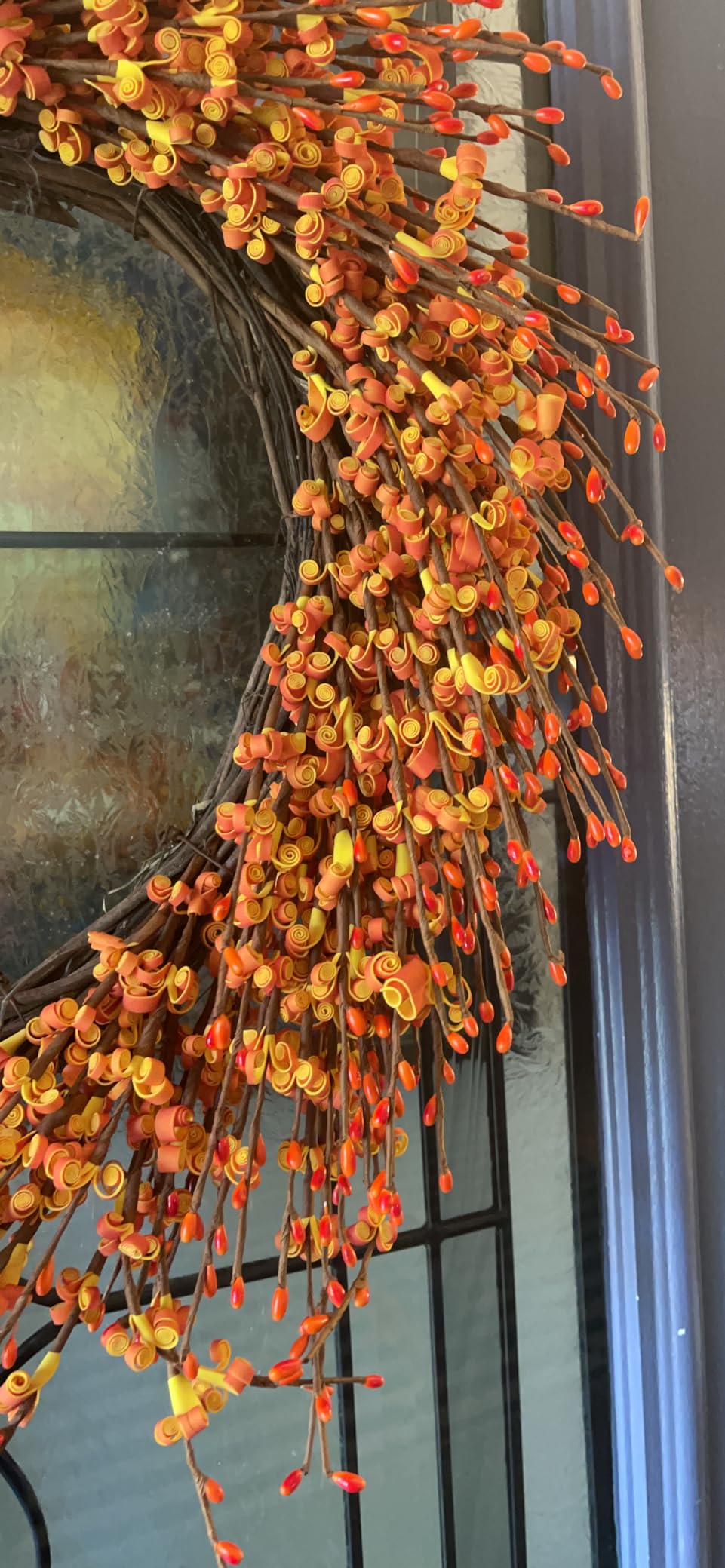 22 Inch Fall Wreaths for Front Door Fall Door Wreath Autumn Wreath customer photo 2
