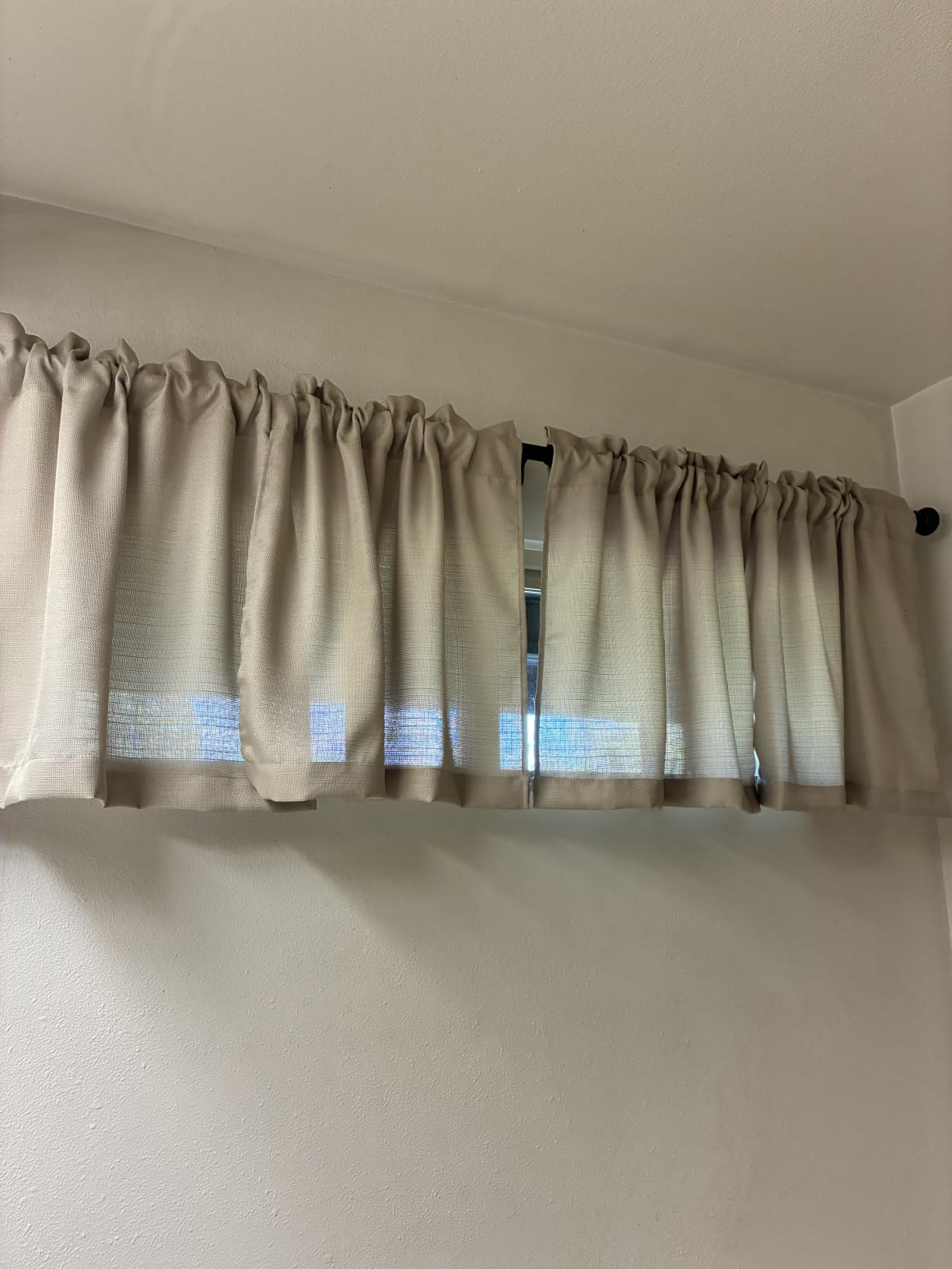Chyhomenyc 2 Panels White Kitchen Curtains 36 Inch Length Tier Curtain customer photo 1