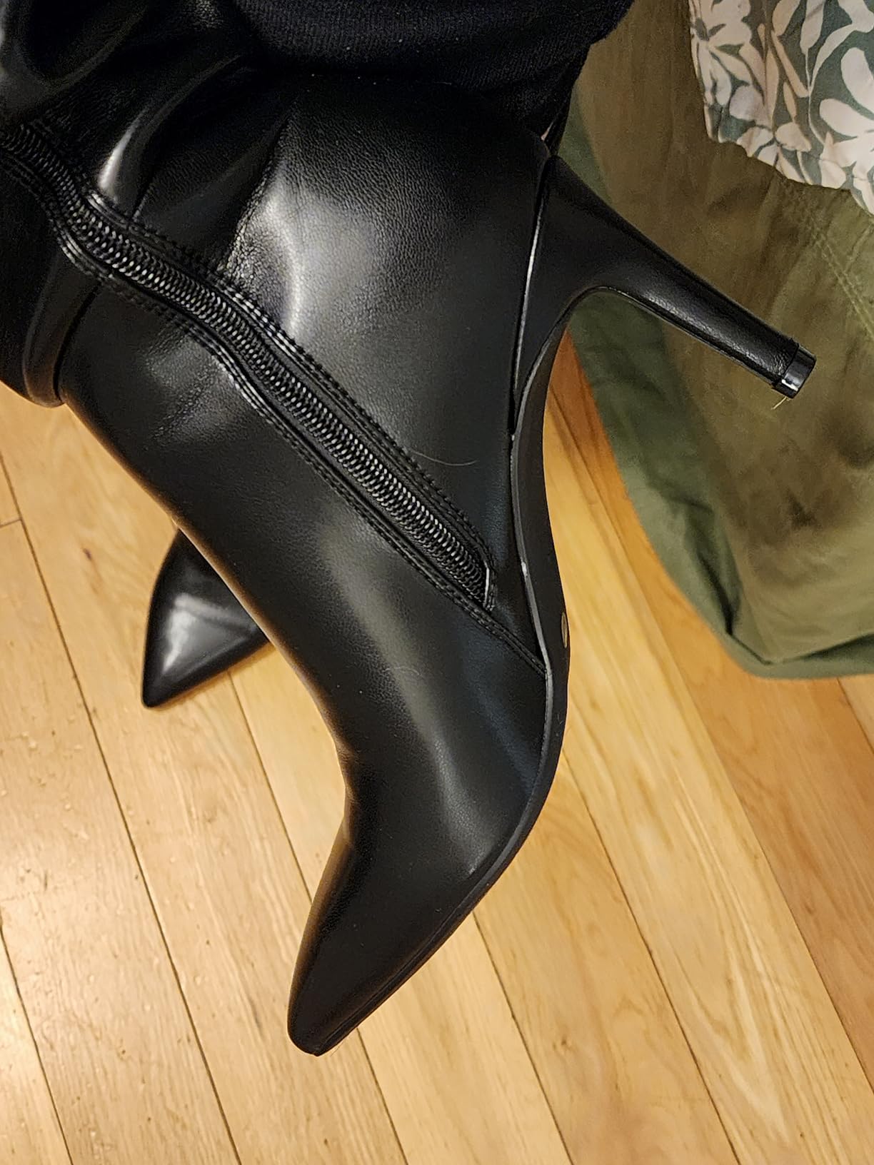 Easyfox Knee High Boots Women Pointed Toe Stiletto Heel Tall Boots customer photo 1
