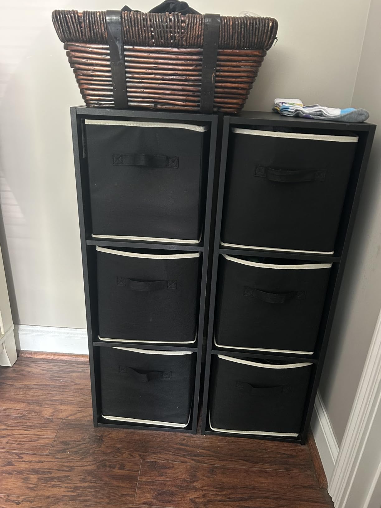 Lifewit Storage Cubes, 11 Inch Organizer Bins, 18L Gray, 12 Packs customer photo 2