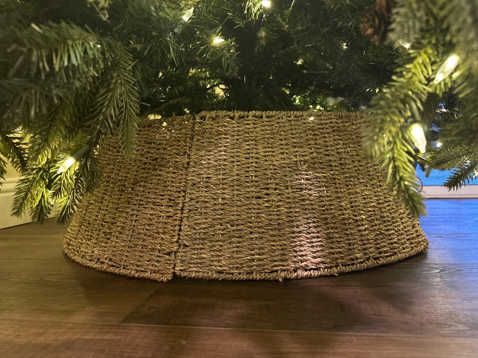 Rocinha Rattan Christmas Tree Collar Basket - Rustic Handcrafted Tree Ring customer photo 2