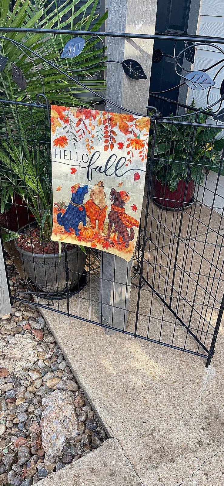 Fall Dogs Garden Flag 12x18 Double Sided Leaves Holiday Yard Decor customer photo 1