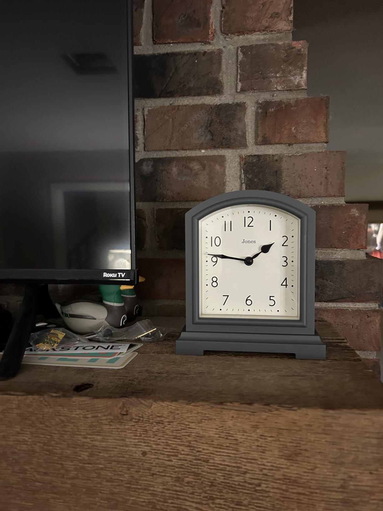 JONES CLOCKS® Tavern Mantel Clock | Modern Arch top Design | Green customer photo 1