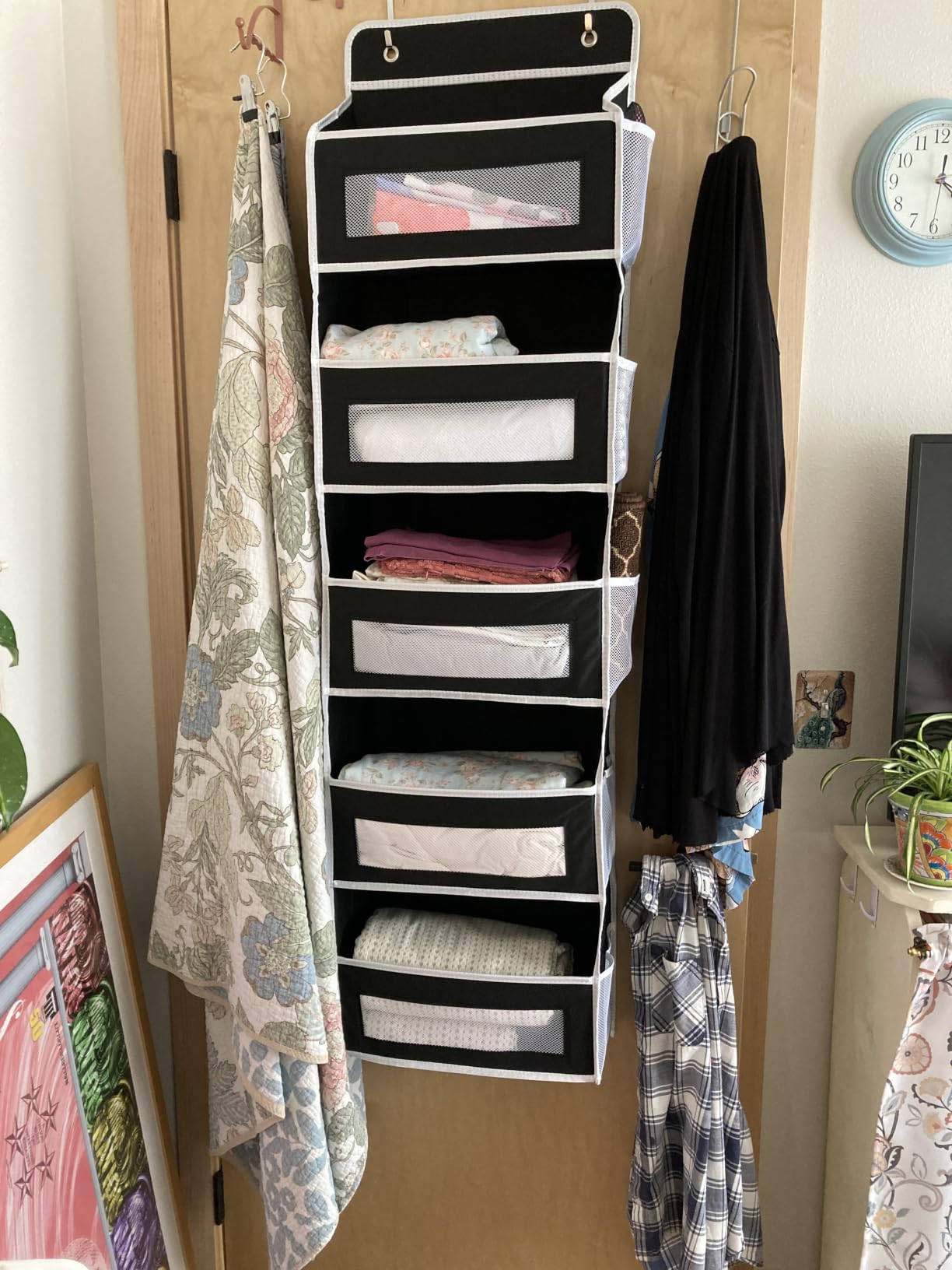 JARLINK Over the Door Organizer for Bedroom, Pantry, Bathroom, 5 Shelf Grey customer photo 1