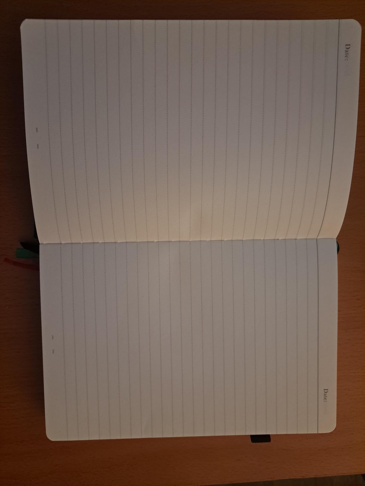 Hardcover Lined Notebook Journal for Writing, 320 Pages Leather Thick College Ruled Notebook Journal with 100GSM Paper, A5 (5.7'' X 8.4'') Daily Journal for Women Men Work Organization, Black customer photo 1