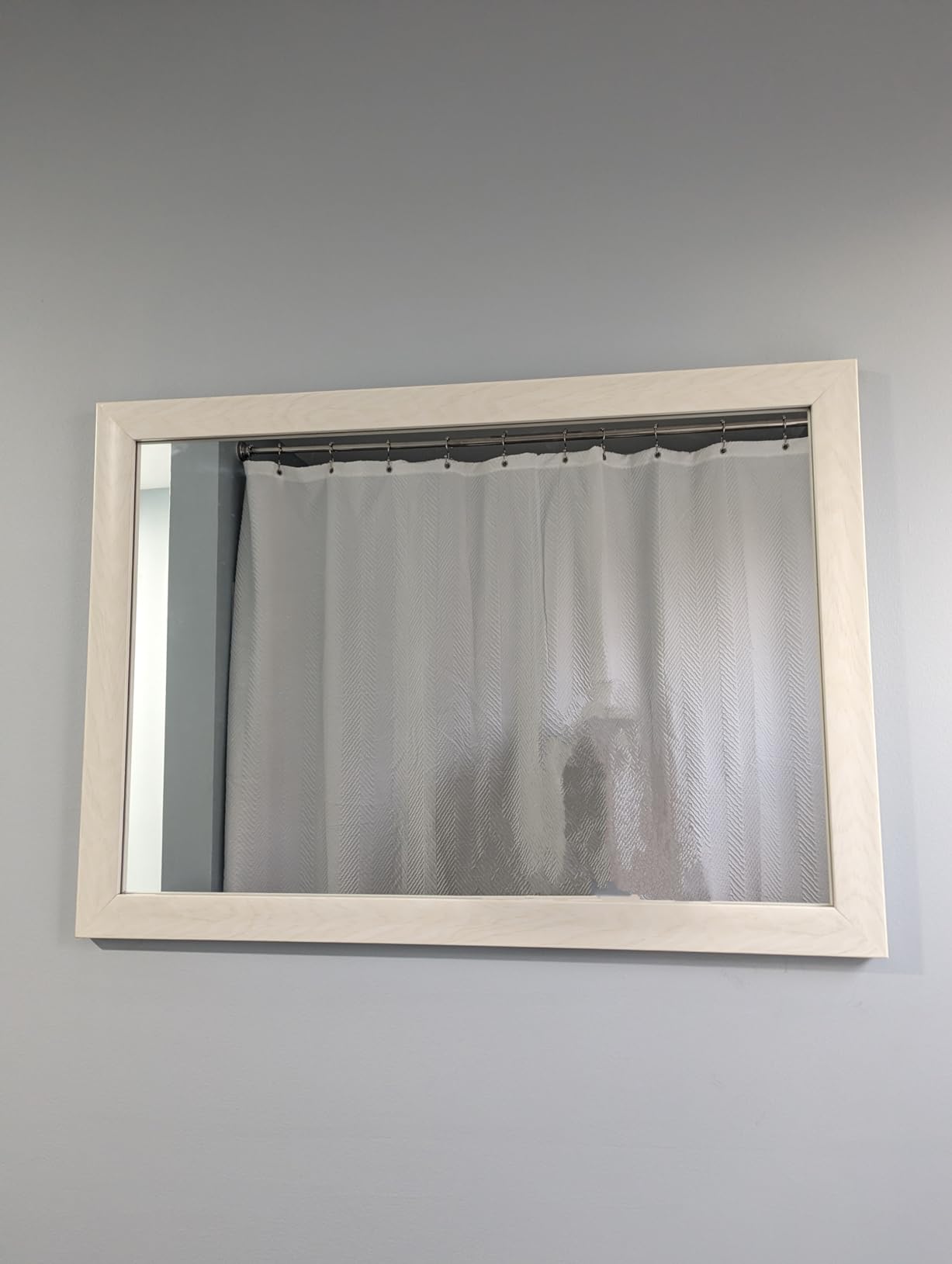 Ruomeng Wall Mirror Rectangle Decorative Mirror 12x16 Inch, Black | Decorative Wall Mirror for Bedroom Bathroom Living Room Dressing Room Entryway Small customer photo 2