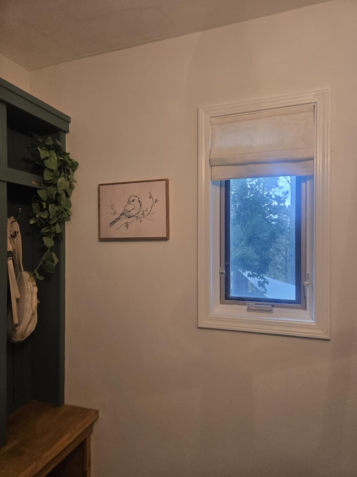 Cordless Linen Roman Shades, Natural Custom Fabric Room Darkening Roman Window Shades Blinds for Doors, French Doors, Kitchen Windows, Bathroom Windows customer photo 2