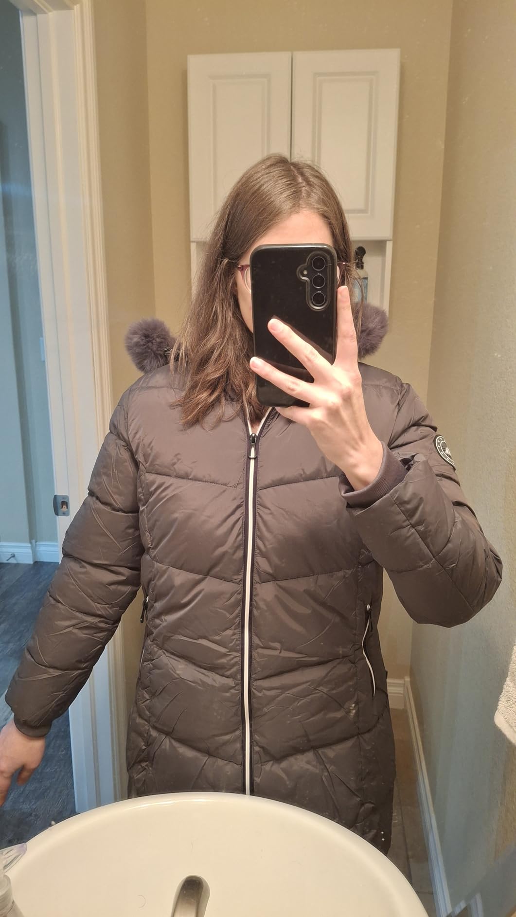 MOERDENG Women's Winter Puffer Jacket Fashions Down Coats | Winter Windproof Warm Waterproof Thicken Hooded Fashions customer photo 2