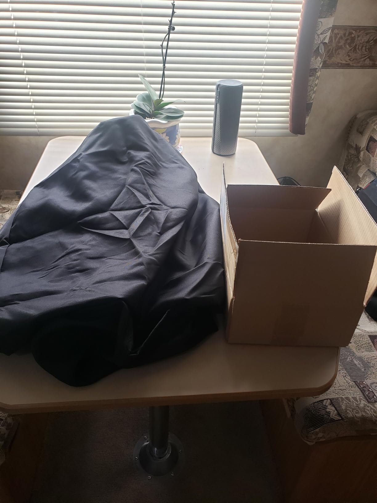 Black Tablecloths For 6 ft Rectangle Table With Open Back for Vendor 2 Pcs customer photo 1