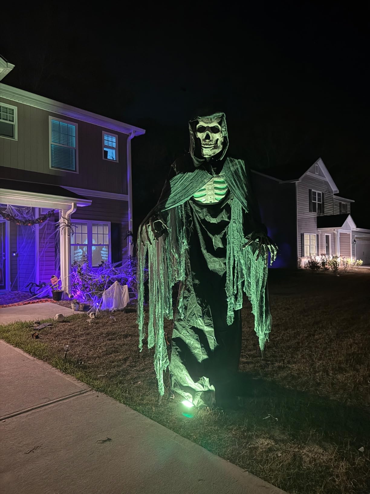 Haunted Hill Farm 8.0-Ft. Motion-Activated Towering Skeleton Animatronic customer photo 2