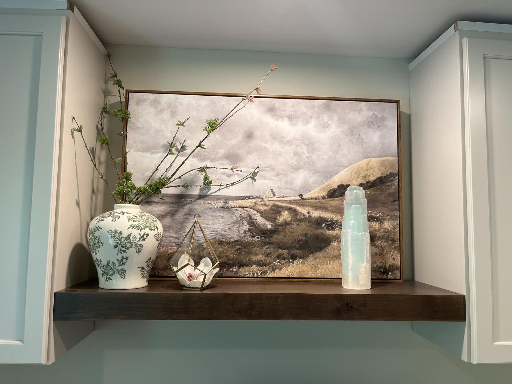InSimSea Framed Canvas Wall Art Vintage Decor, Framed Vintage Landscape Canvas Wall Art, Wild Field Oil Painting Prints, Cottagecore Bedroom Bathroom Office Decor, 24x36in customer photo 2