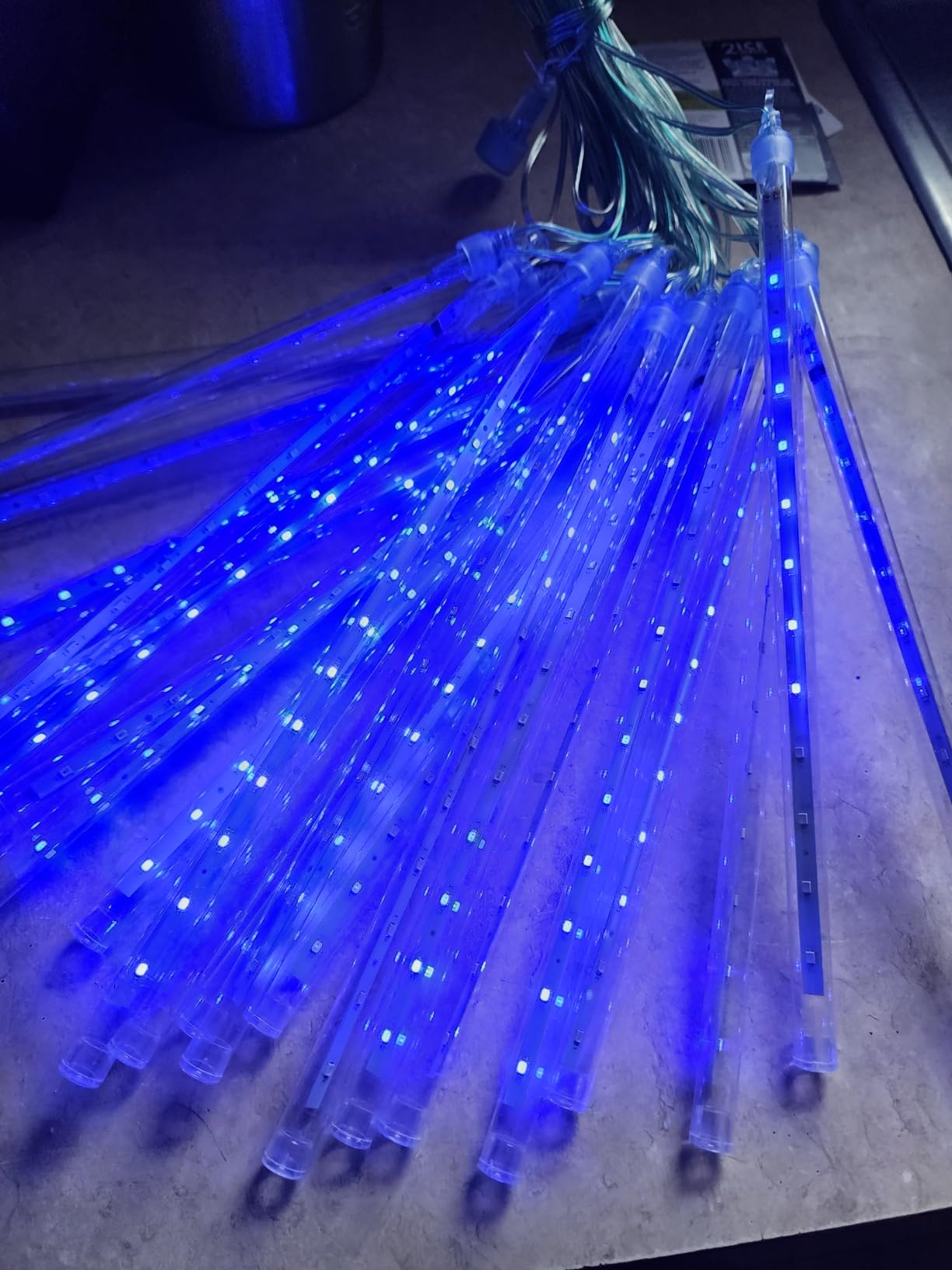 Christmas Lights Outdoor, 24 Tubes Meteor Shower Lights for Xmas Decoration customer photo 2