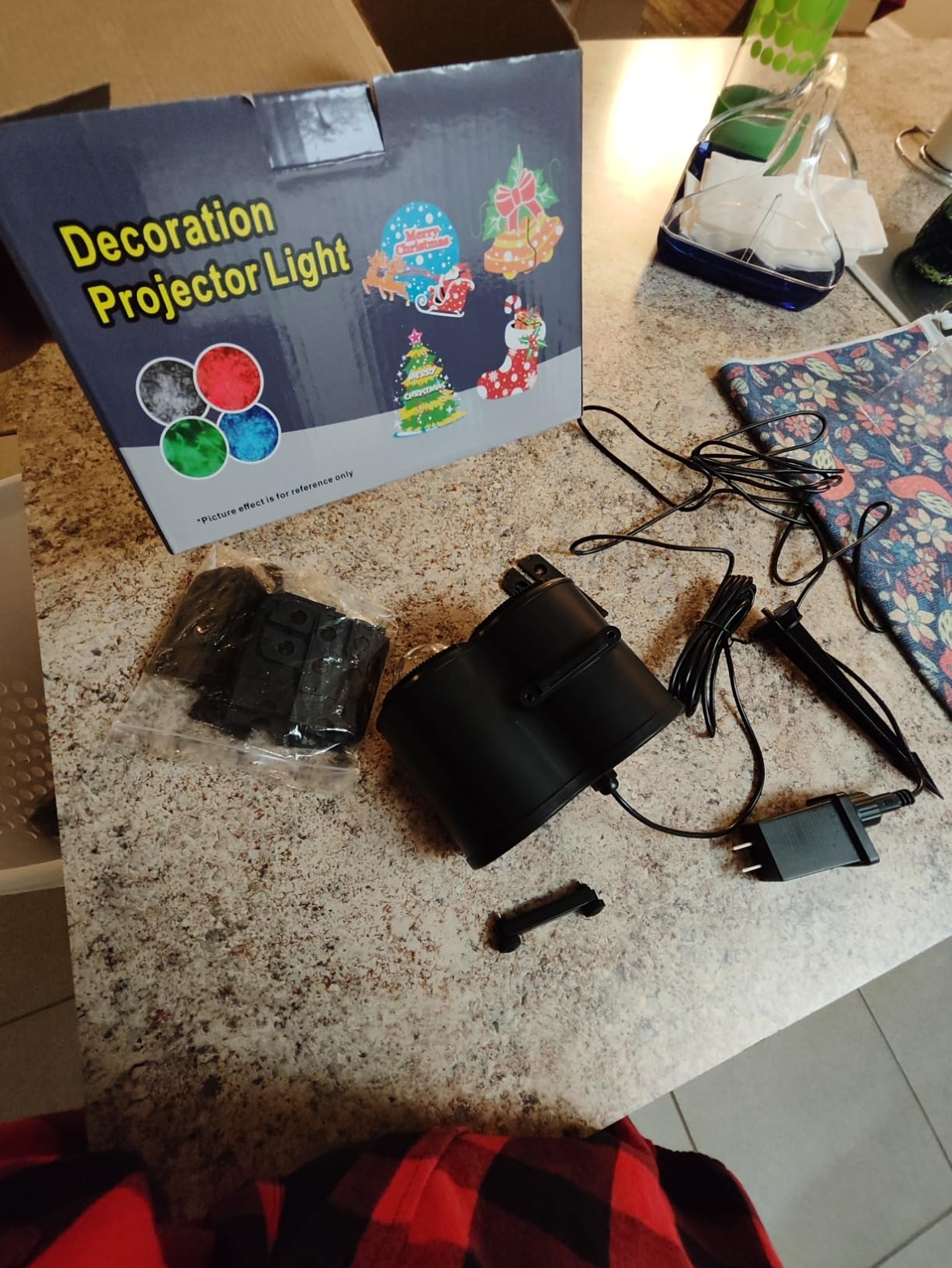 Brighter Halloween Projector Lights, 2026 Upgraded Halloween Decorations Holiday Projector Display 4 Patterns at A Time (Ocean Wave & Patterns), 4 Holiday Themes Christmas’ Day Decor Light customer photo 1