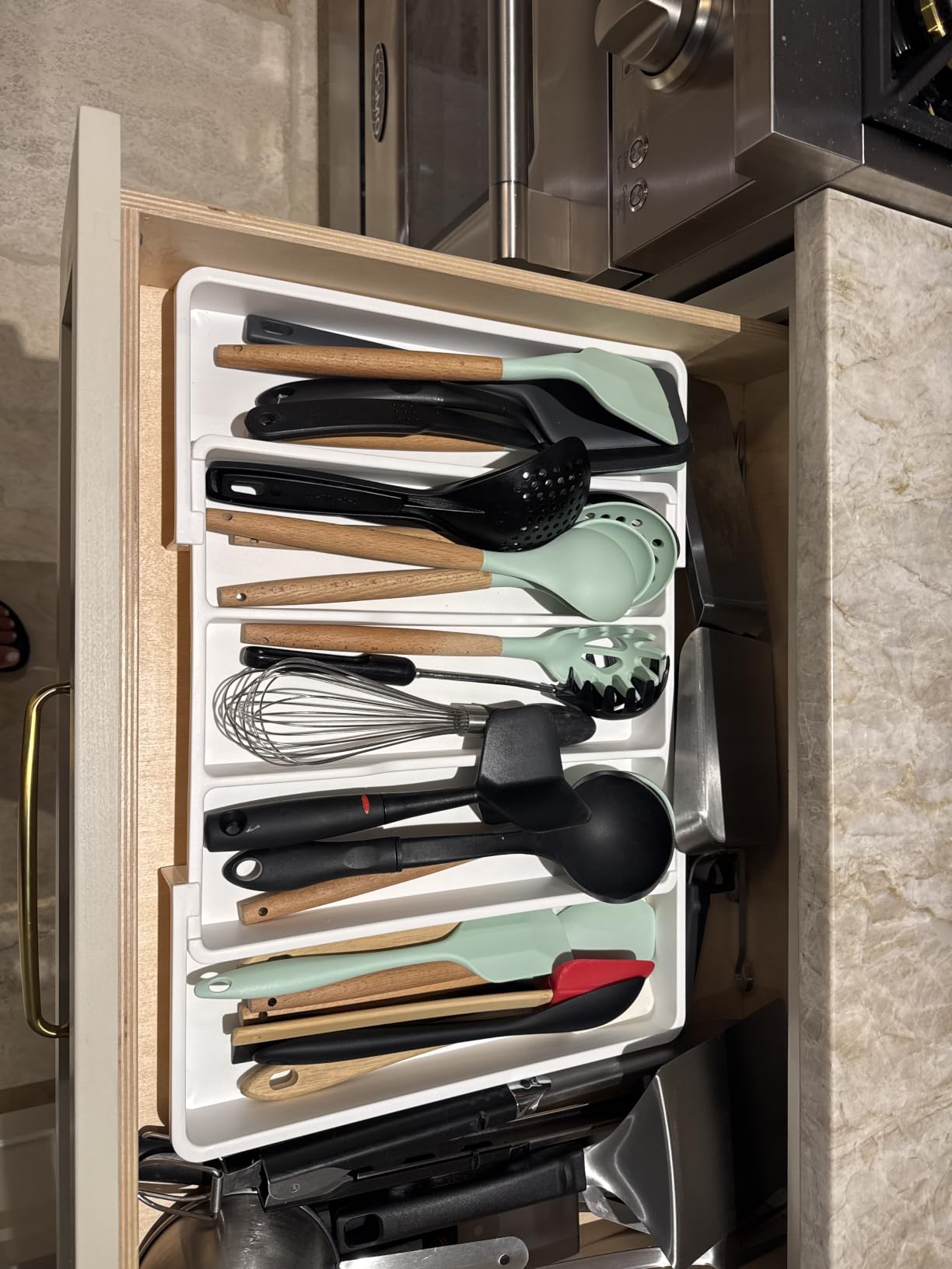 Lifewit Utensil Organizer for Kitchen Drawers, Expandable Utensil Tray customer photo 1