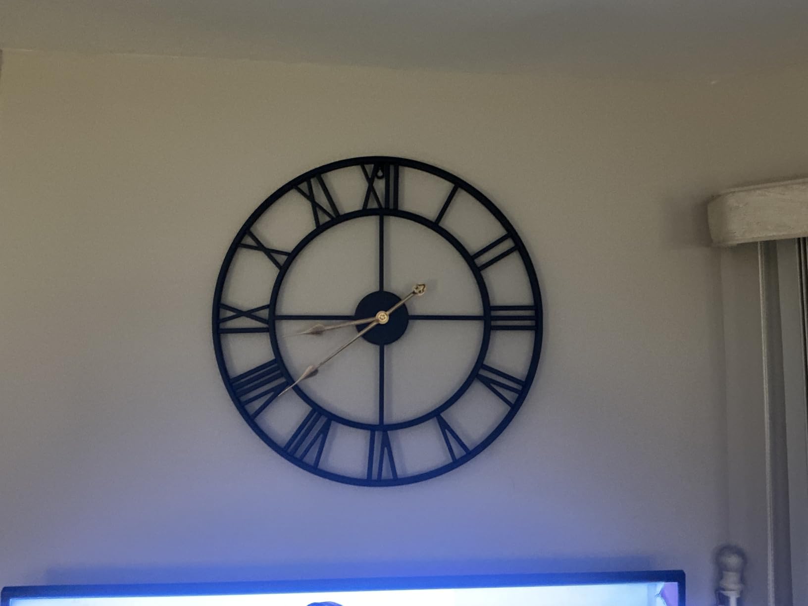 Pytha Sight 30 Inch Black Large Roman Numeral Wall Clocks for Living Room customer photo 1