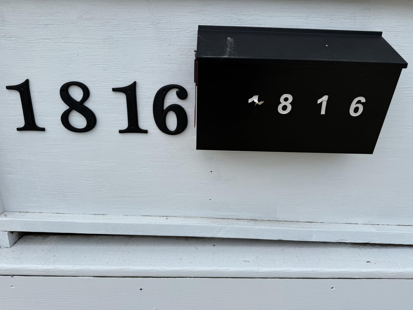 House Numbers 1, Emotionlite House Address Numbers, Black Large Modern House Numbers for Outside, Metal Mailbox Number, 5