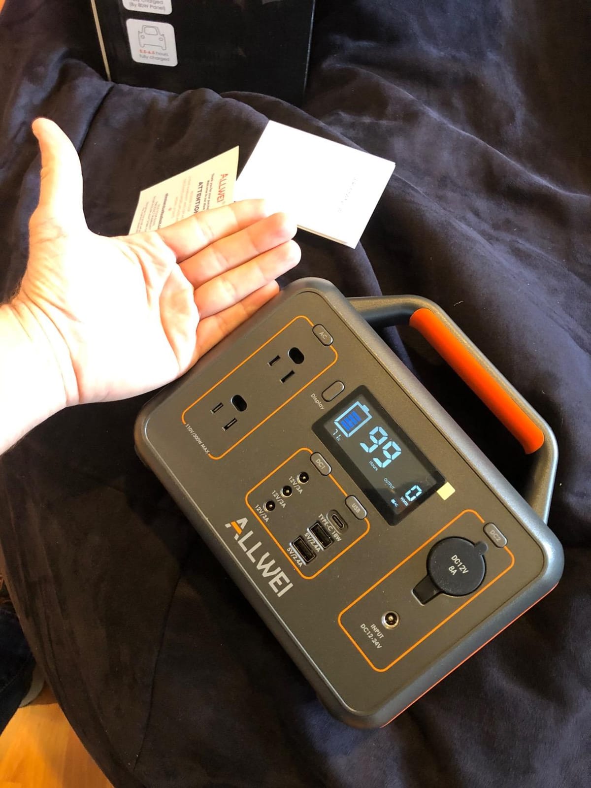 ALLWEI Portable Power Station 500W, 512Wh LiFePO4 Battery UPS Backup Power customer photo 1