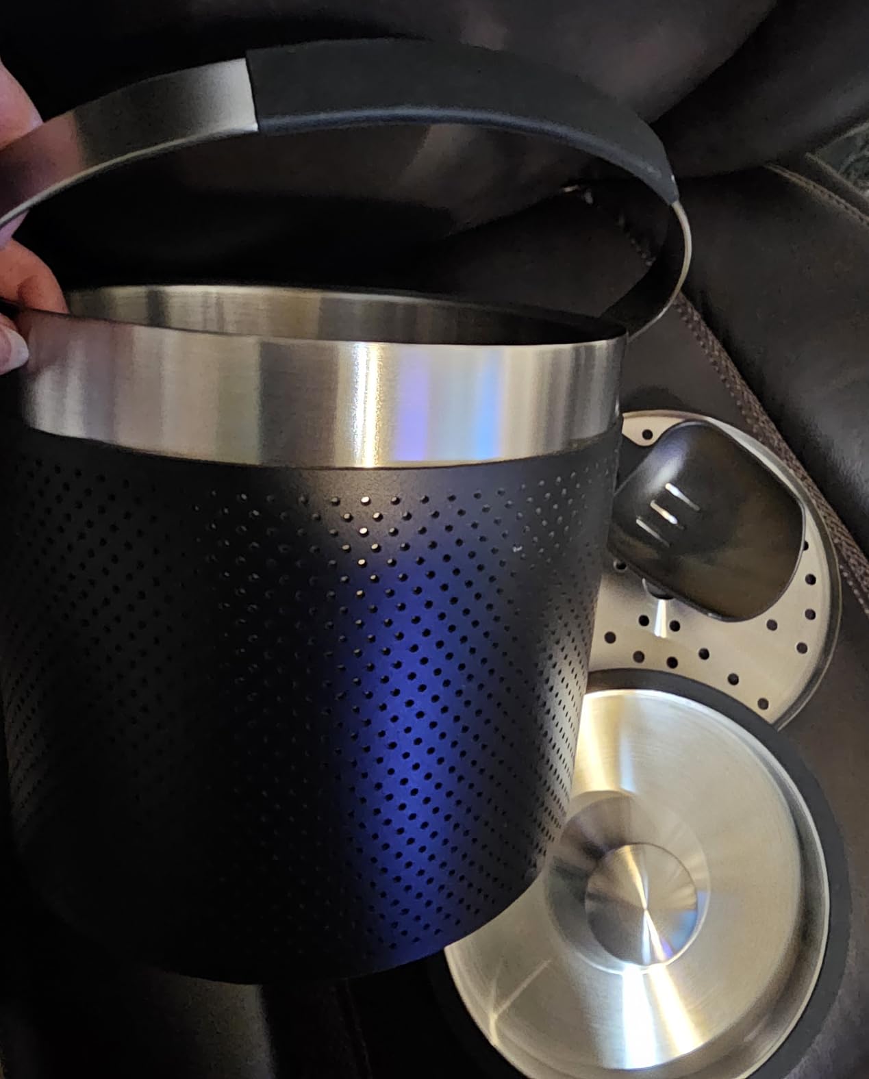 3.2L Double Wall Stainless Steel Ice Bucket for Parties with Lid, Scoop customer photo 2