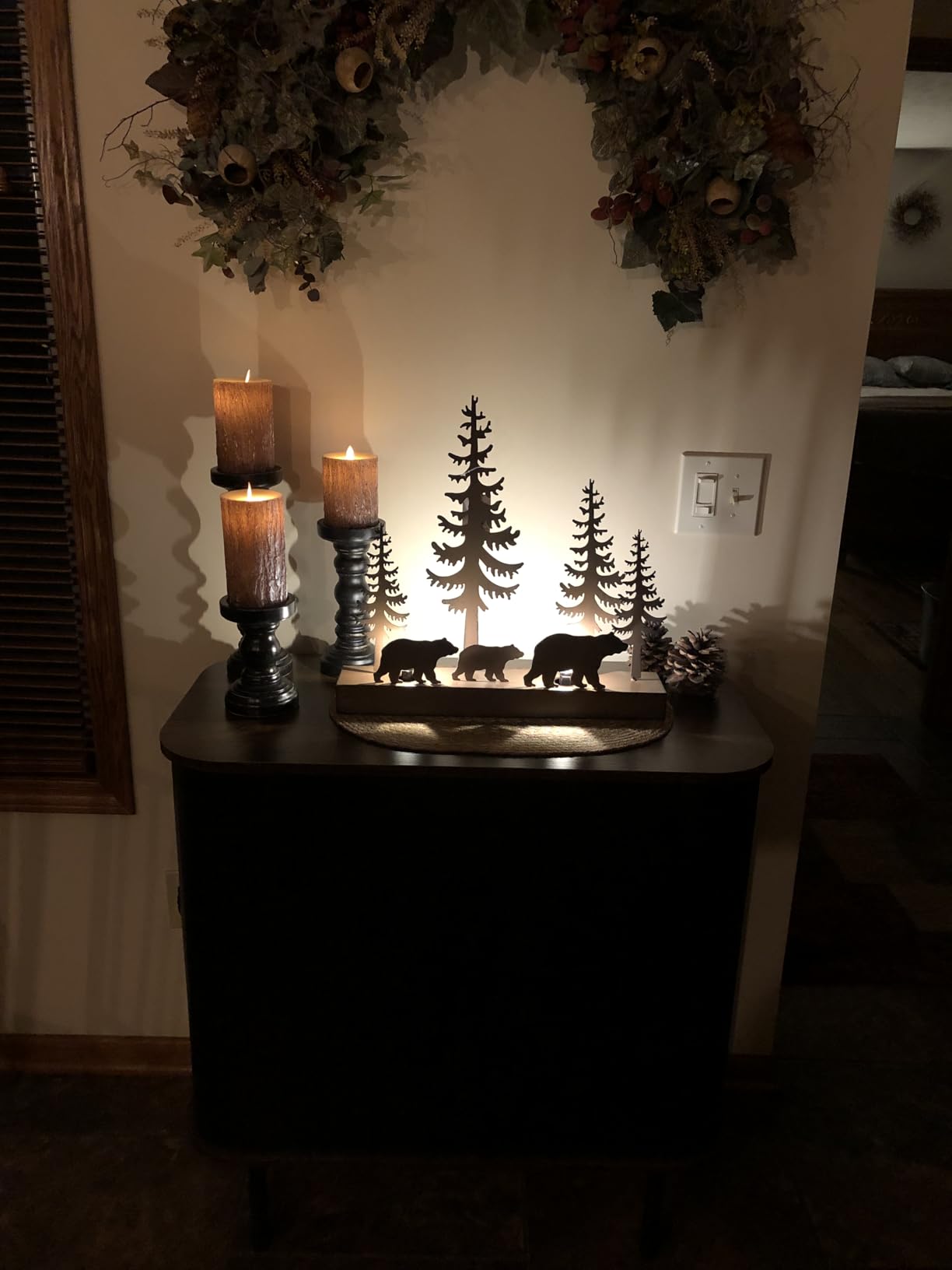 Enpornk Flameless Candles, Flickering Moving Flame LED Candles Set of 5 (Size: D: 3