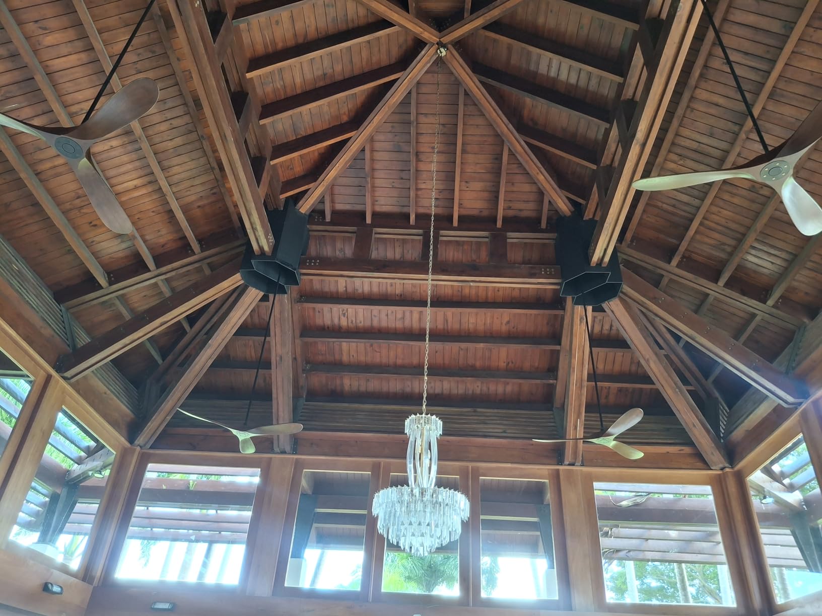 52 Inch Ceiling Fan No Light, Wood Outdoor Ceiling Fans for Patios Living Room Bedroom 3 Blade Propeller Modern Ceiling Fan Without Light with Remote Control (Walnut) customer photo 1