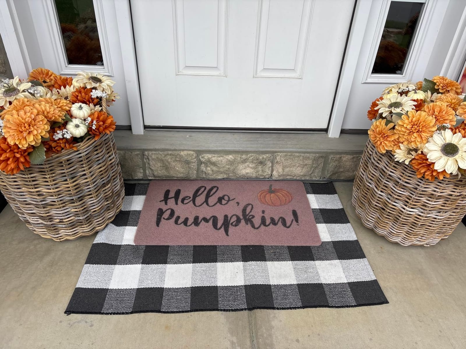Christmas-Welcome-Doormat-Winter-Outdoor - Snowflake-Pine-Mat-Home-Decor customer photo 2