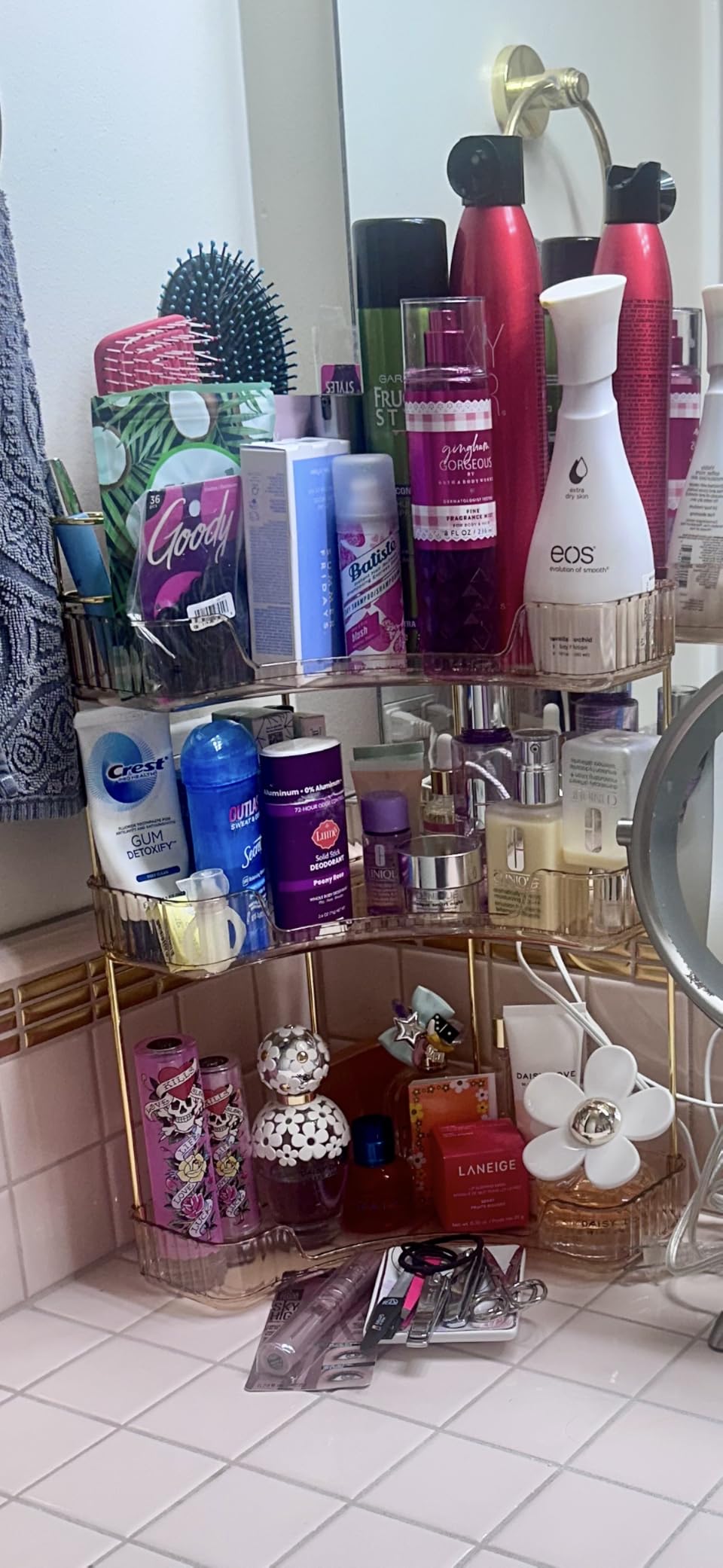 Makeup Organizer 3 Tier Bathroom Counter Organizer with Makeup Brush Holder customer photo 1