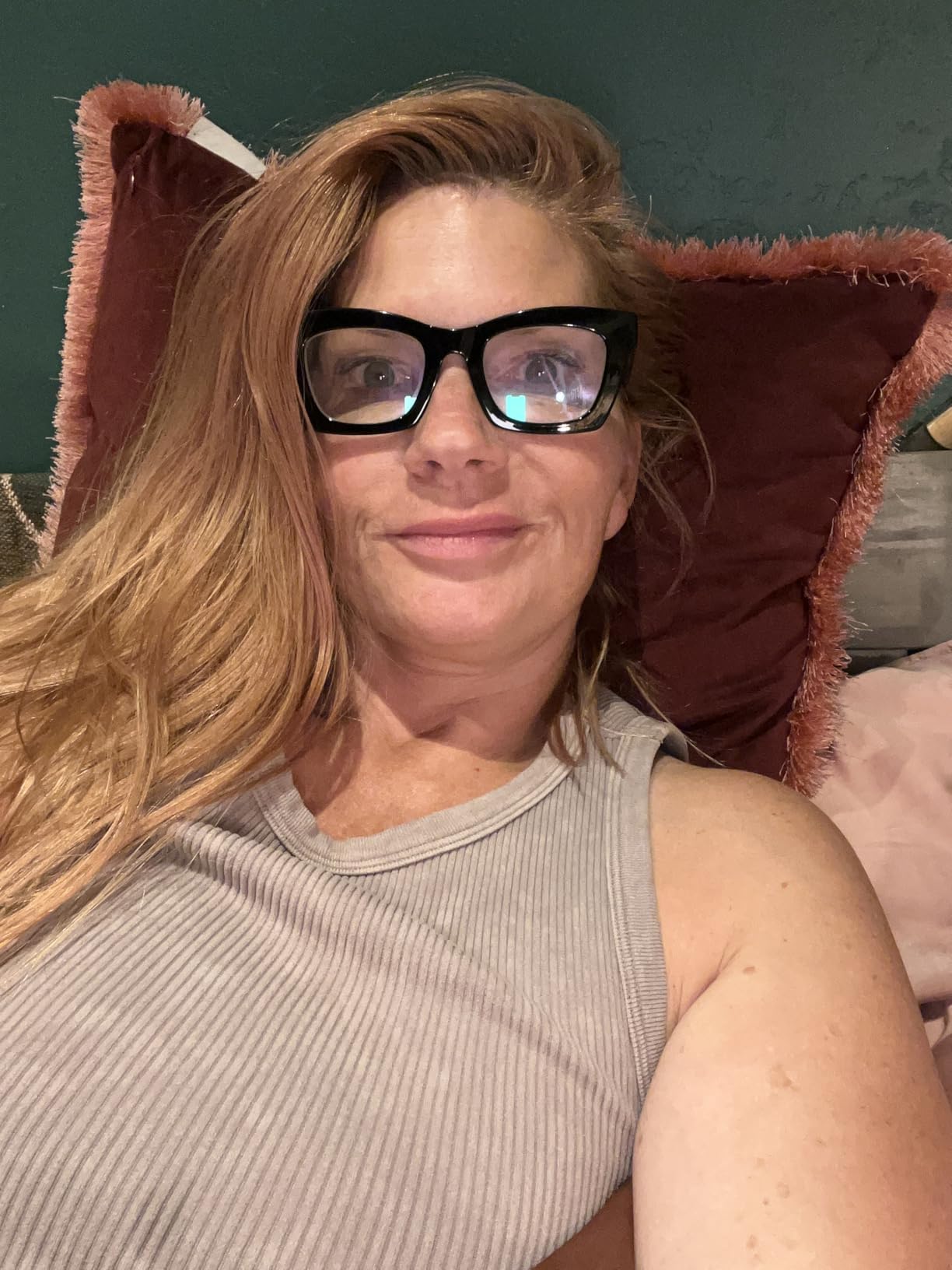 Stylish Readers for Women Reading Glasses with Blue Light Blocking and Spring Hinge customer photo 2