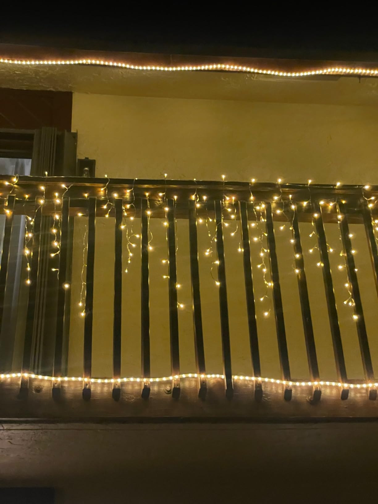 Icicle Christmas Lights Outdoor, 132ft 1280 LED Icicle Lights for Outside, Plug in Twinkle Lights Indoor with 8 Modes Timer Waterproof for House Holiday Decor Wedding Christmas Decorations, Warm White customer photo 1
