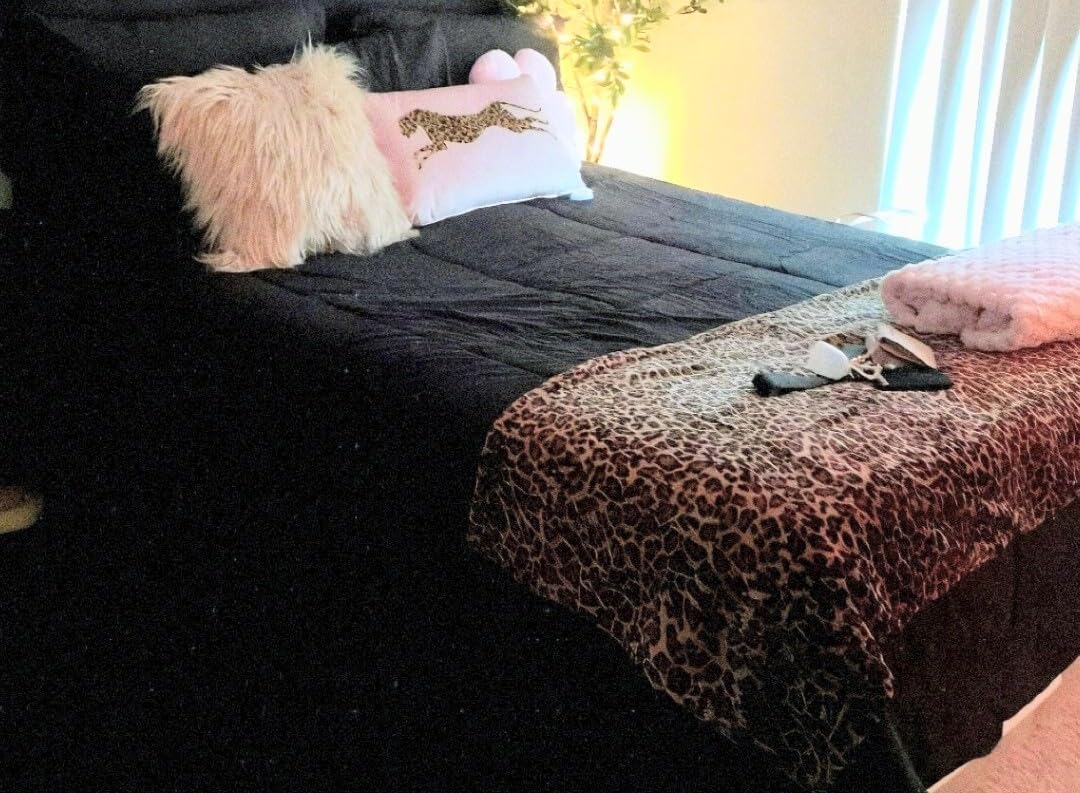 Edenleaf Leopard Print Blanket Fleece Throw for Bed Sofa Travel and Camping, Super Soft Cozy Fluffy Plush Cheetah Print Blanket for All Seasons 50