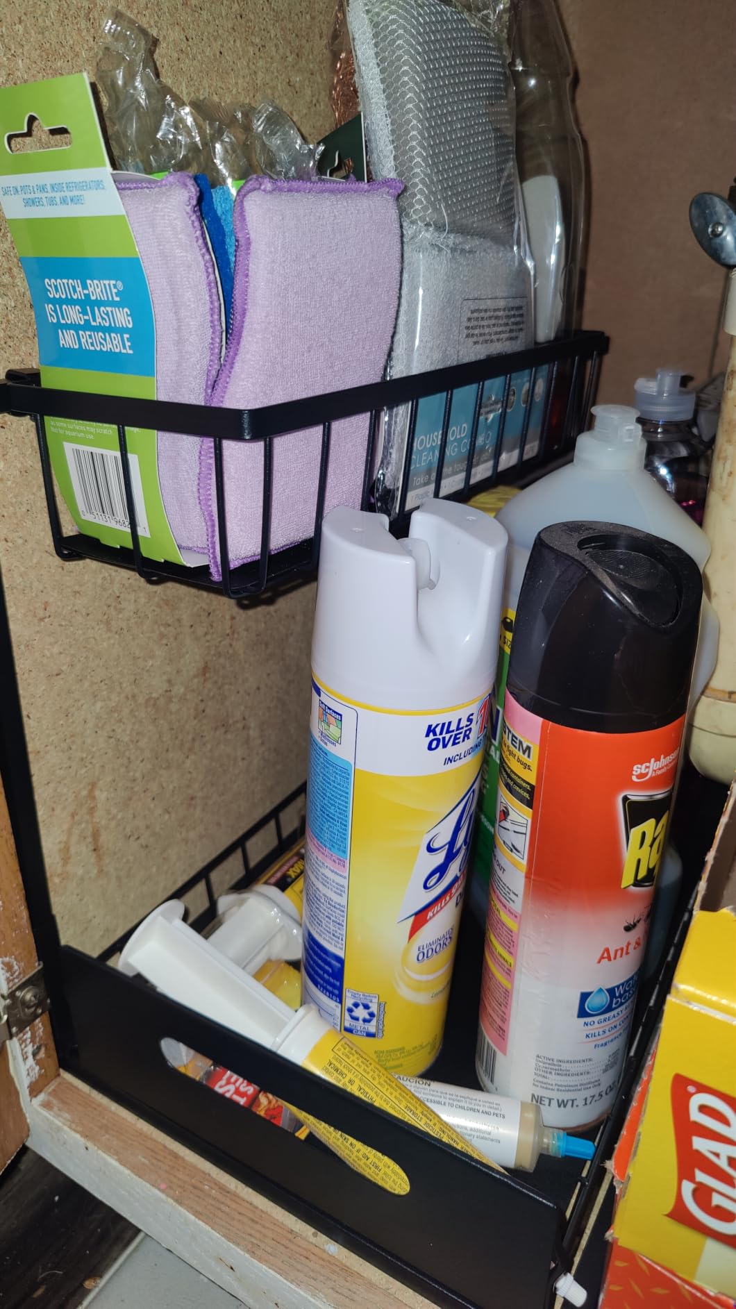 REALINN Under Sink Organizer, L-Shaped 2 Tier Pull Out Cabinet Organizer customer photo 1