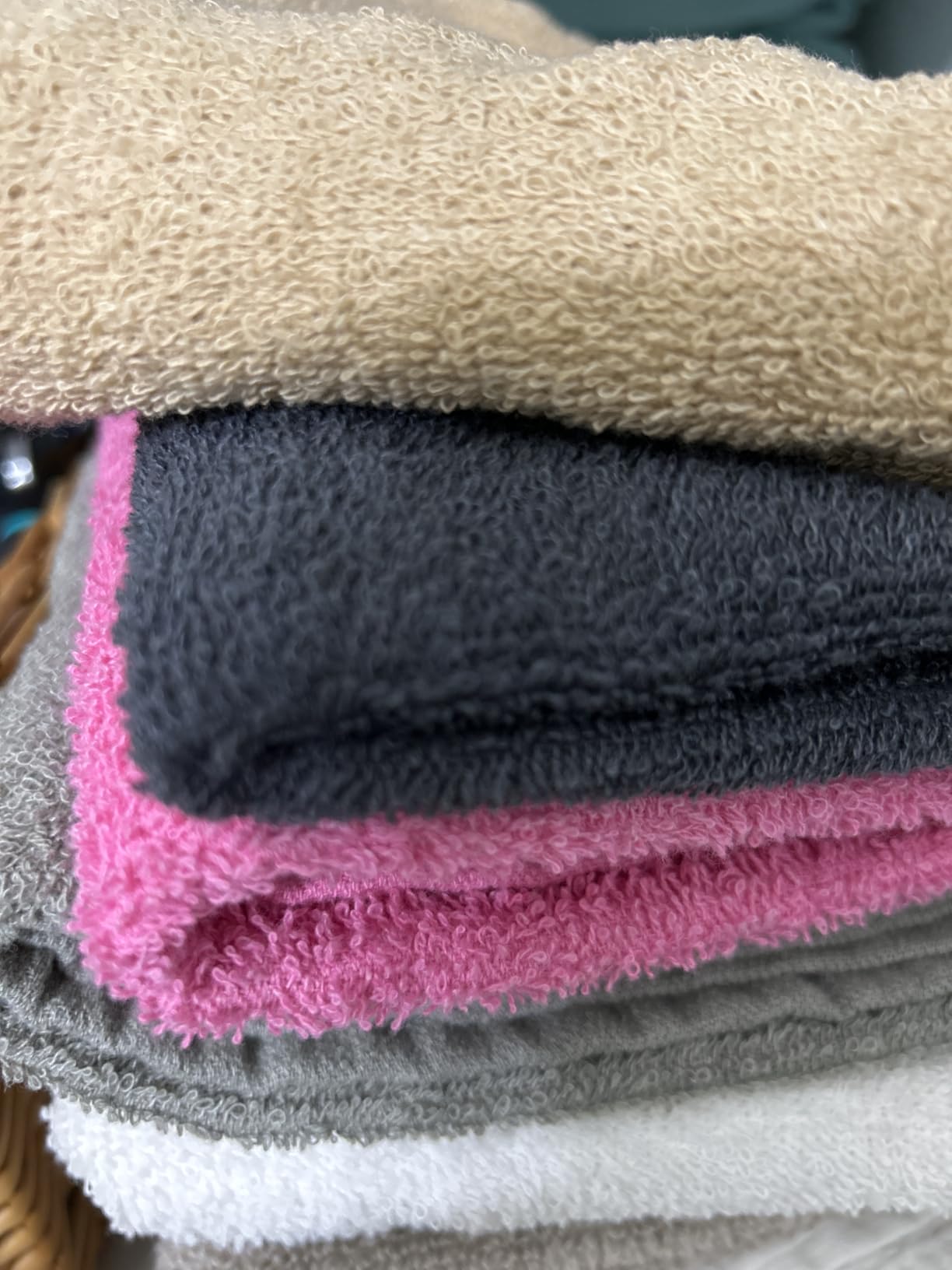 QUBA LINEN 100% Cotton Hand Towel Set – Soft, Absorbent Towels for Bathroom, Kitchen & Gym Use – Durable, Reusable & Machine Washable Towels - Multi-Color, 16 x 28 Inches, Pack of 6 customer photo 1
