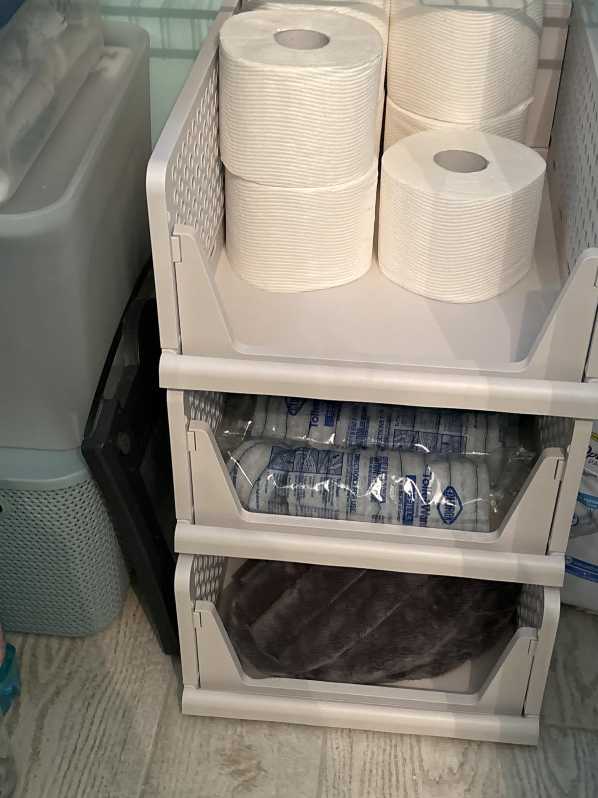 SNSLXH Closet Organizers and Storage, 5 Pack Stackable Closet Bins customer photo 2