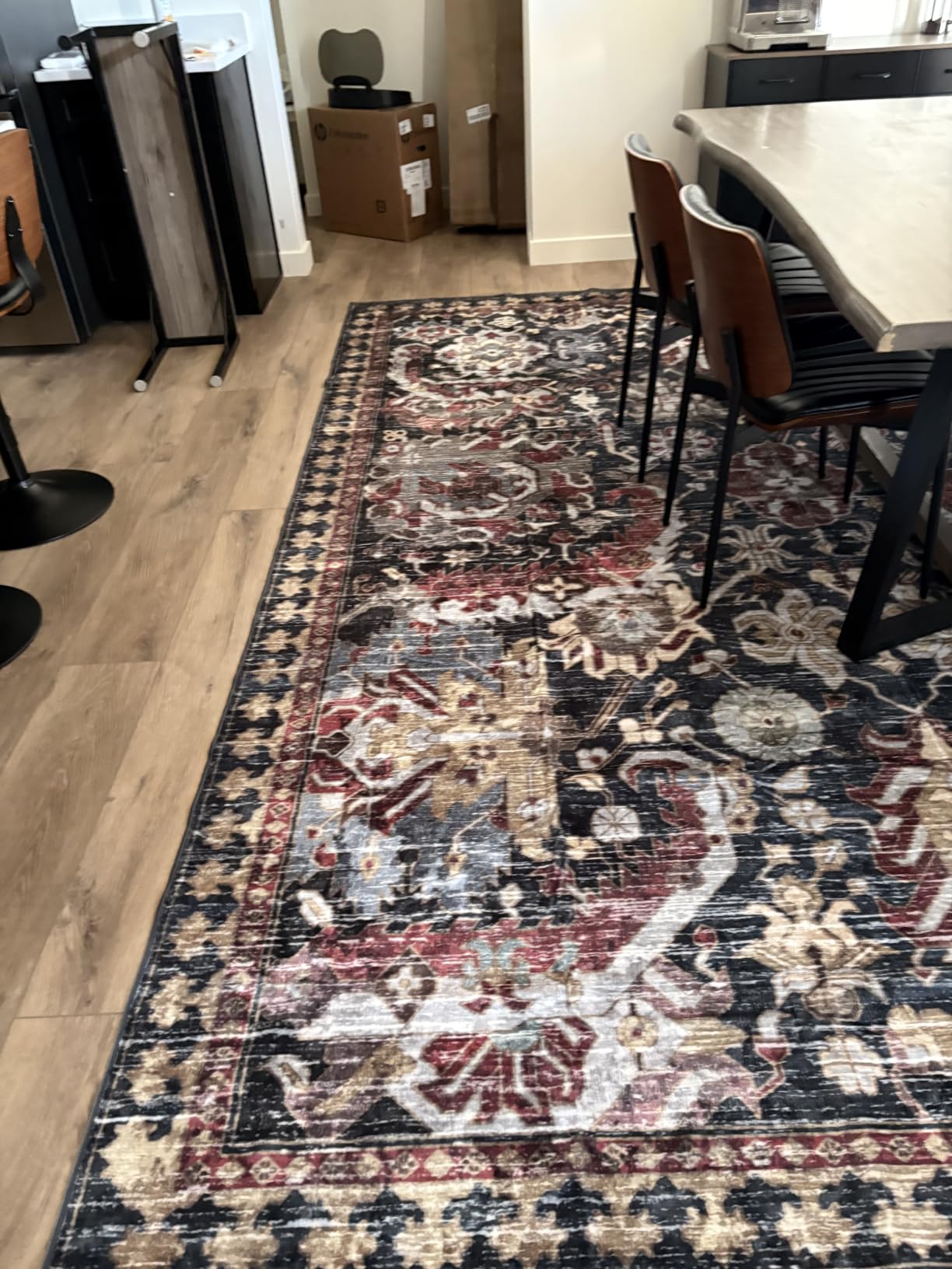 RUGSURE Washable Area Rugs - Perfect for Living Room, Bedroom, Kids Room, Nursery - Stain & Water Resistant Non-Slip, Pet & Child Friendly, Vintage Tribal Area Rugs (Green, 5' x 7') customer photo 1