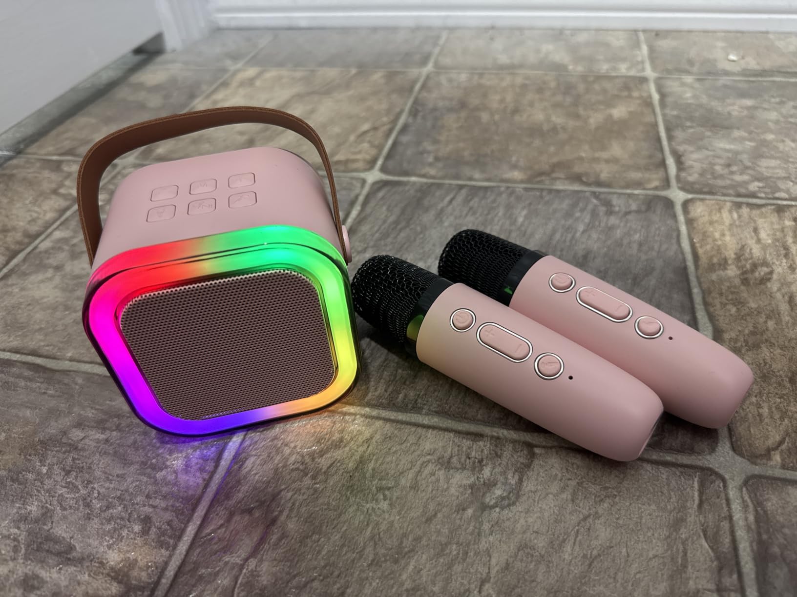 IROO Mini Karaoke Machine for Kids, Birthday Gifts Toys for Girls Ages 3-12 customer photo 1