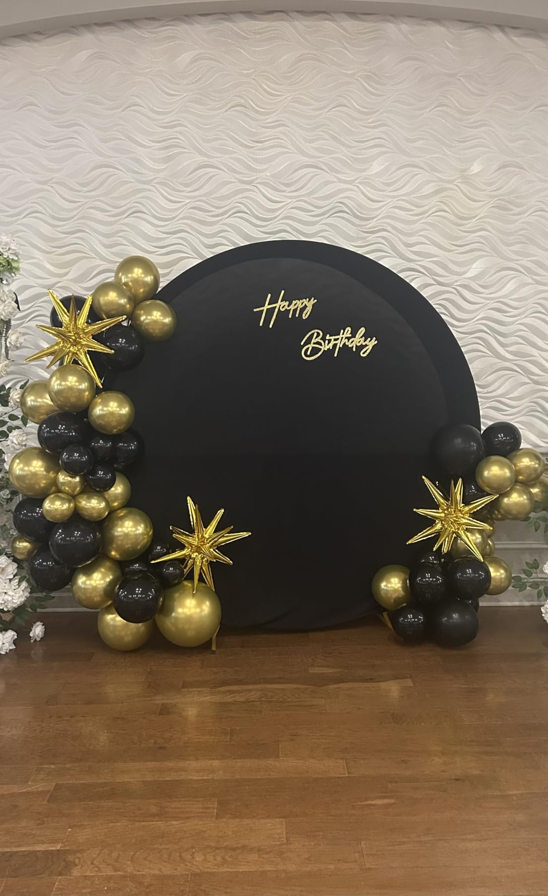 KARLURE Black Gold Balloons Arch Kit Garland with 22Inch Gold Star Balloons customer photo 2