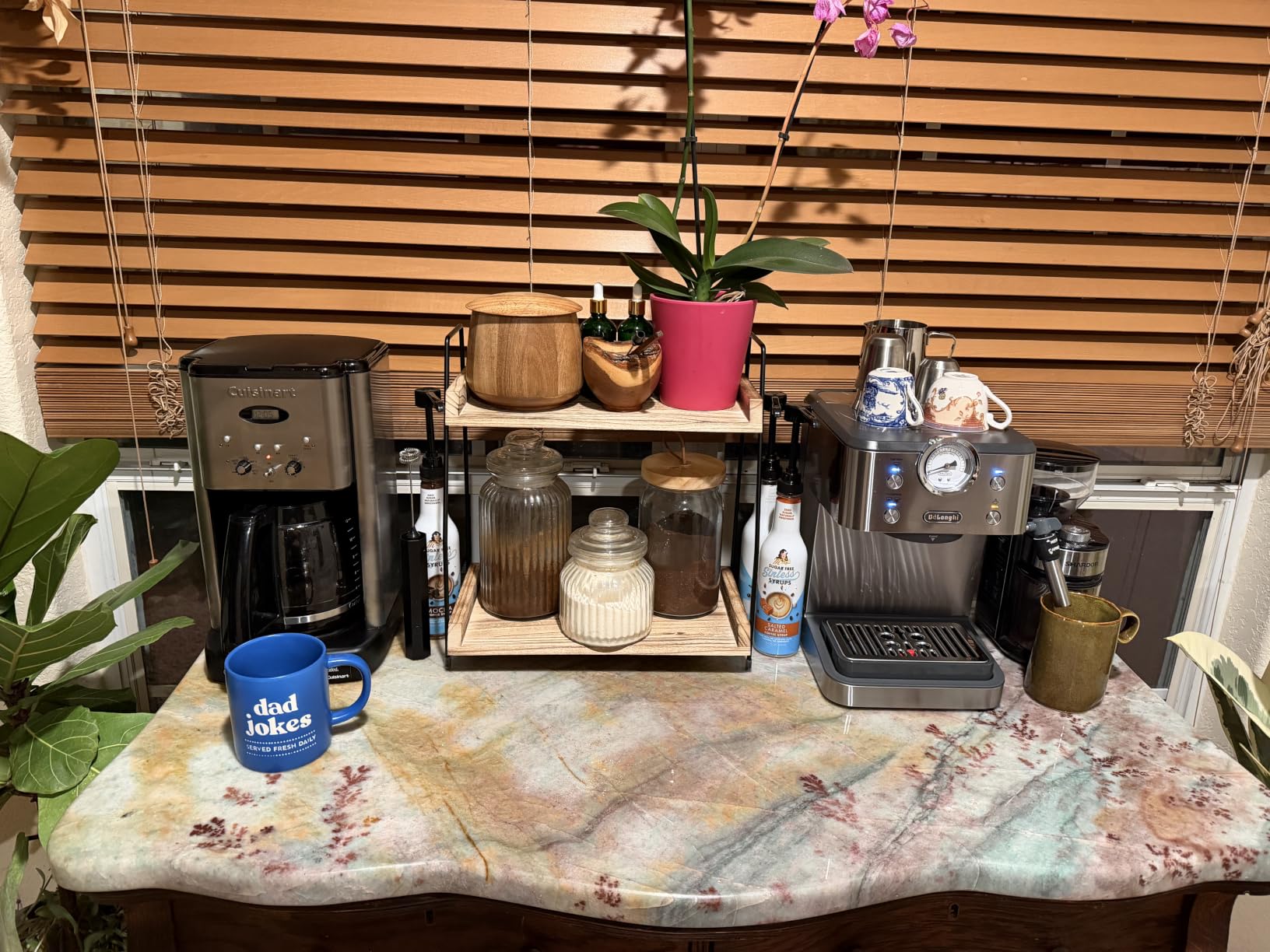 ANBOXIT Countertop Coffee Station Organizer, 2 Tier Wooden Shelf customer photo 2